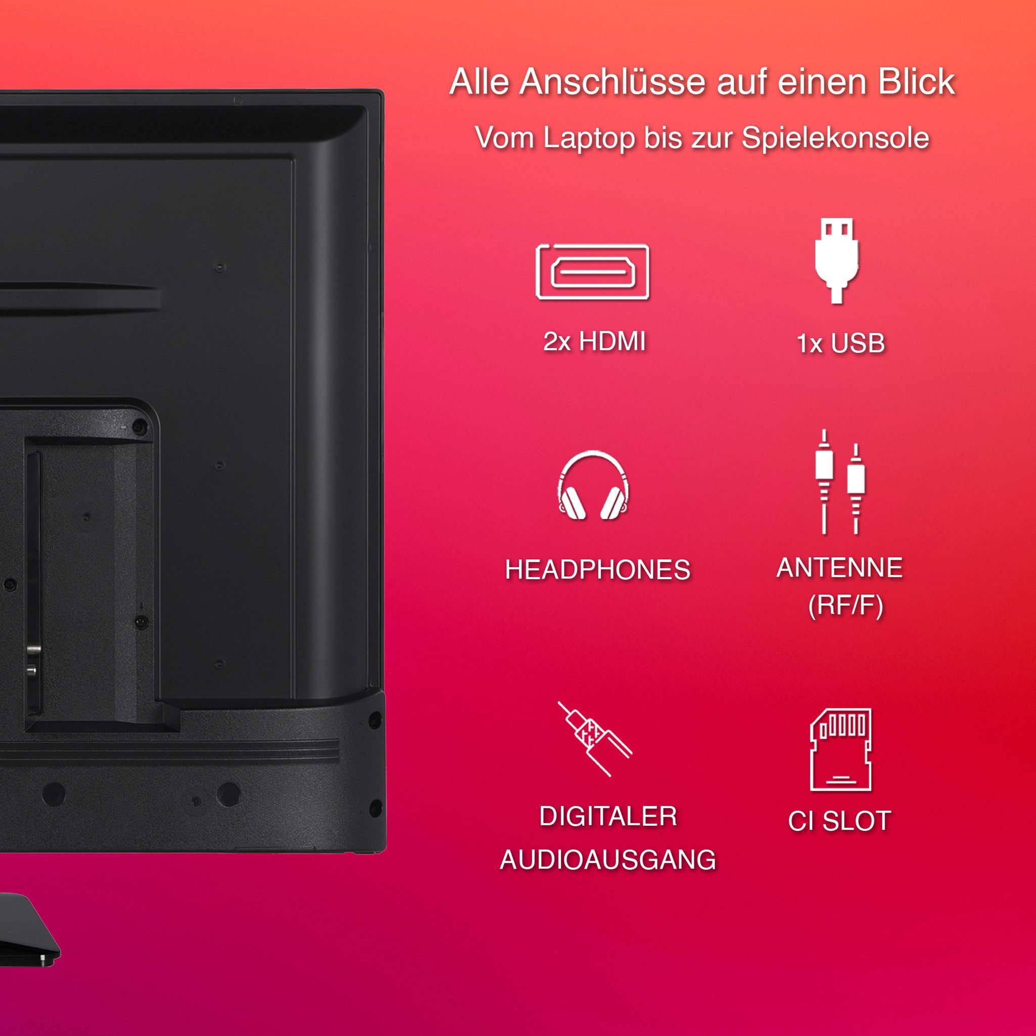 Telefunken XF32N750M LCD-LED Fernseher (80 cm/32 Zoll, Full HD, Triple-Tuner, USB-Mediaplayer)