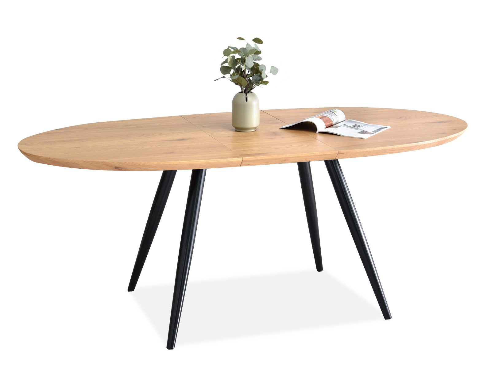 Compleo Esstisch Ausziehbarer ovaler Esstisch für das Wohnzimmer LIBO
