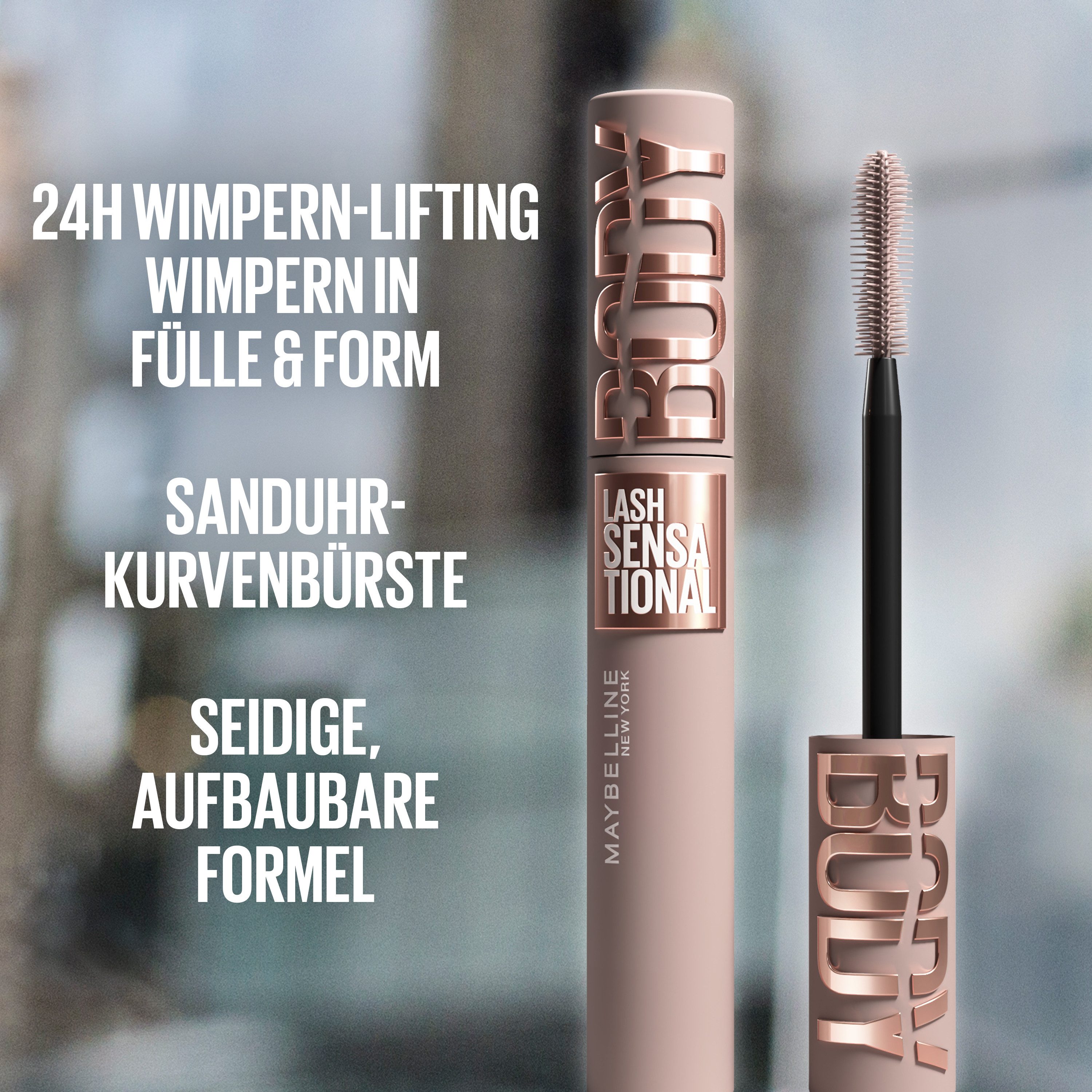 MAYBELLINE NEW YORK Mascara LASH SENSATIONAL BODY MASCARA, voluminöse, perfekt geformte und geliftete Wimpern – Bild 4 von 5