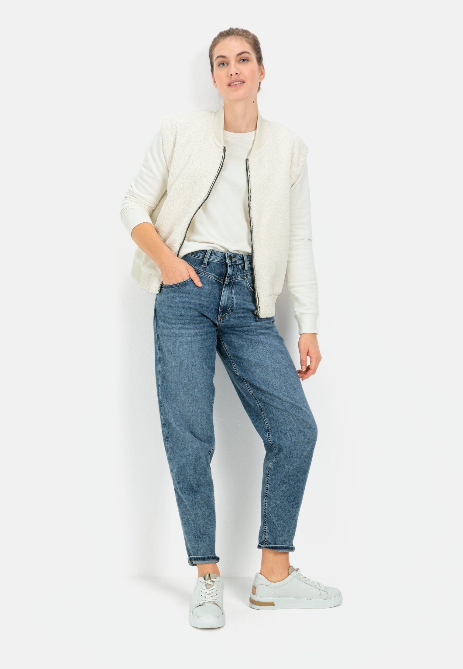 camel active Fleeceweste mit Strickbündchen ärmellos