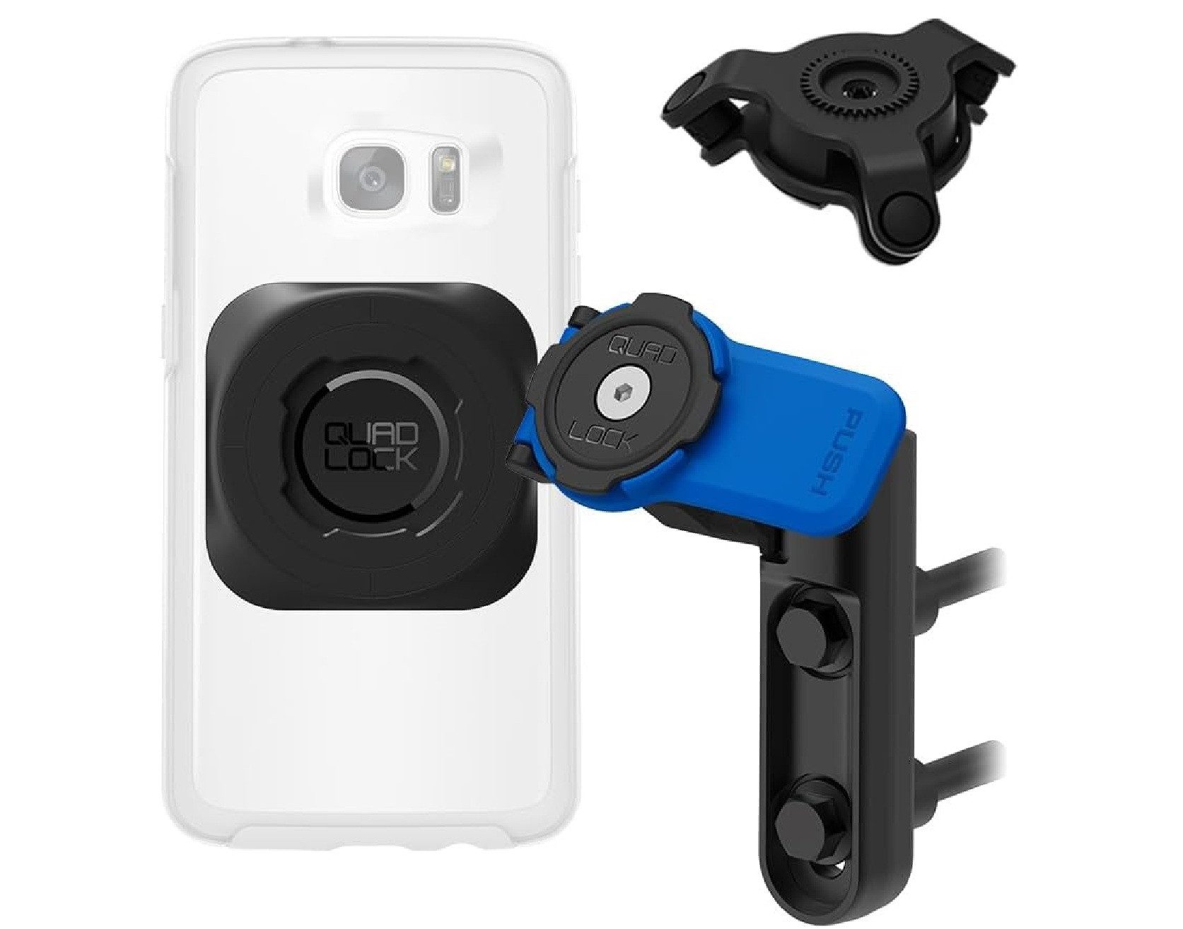 Handy-Halterung QUAD LOCK Motorrad Handyhalterung Bremse + Vibrationsdämpfer + MAG Pad