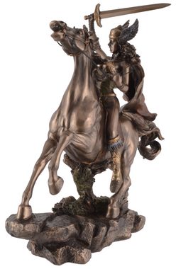 Vogler direct Gmbh Dekofigur Walküre auf Pferd mit Schwert - bronziert und coloriert by Veronese, Coloriert, bronziert, by Veronese, LxBxH ca. 27x11x28 cm