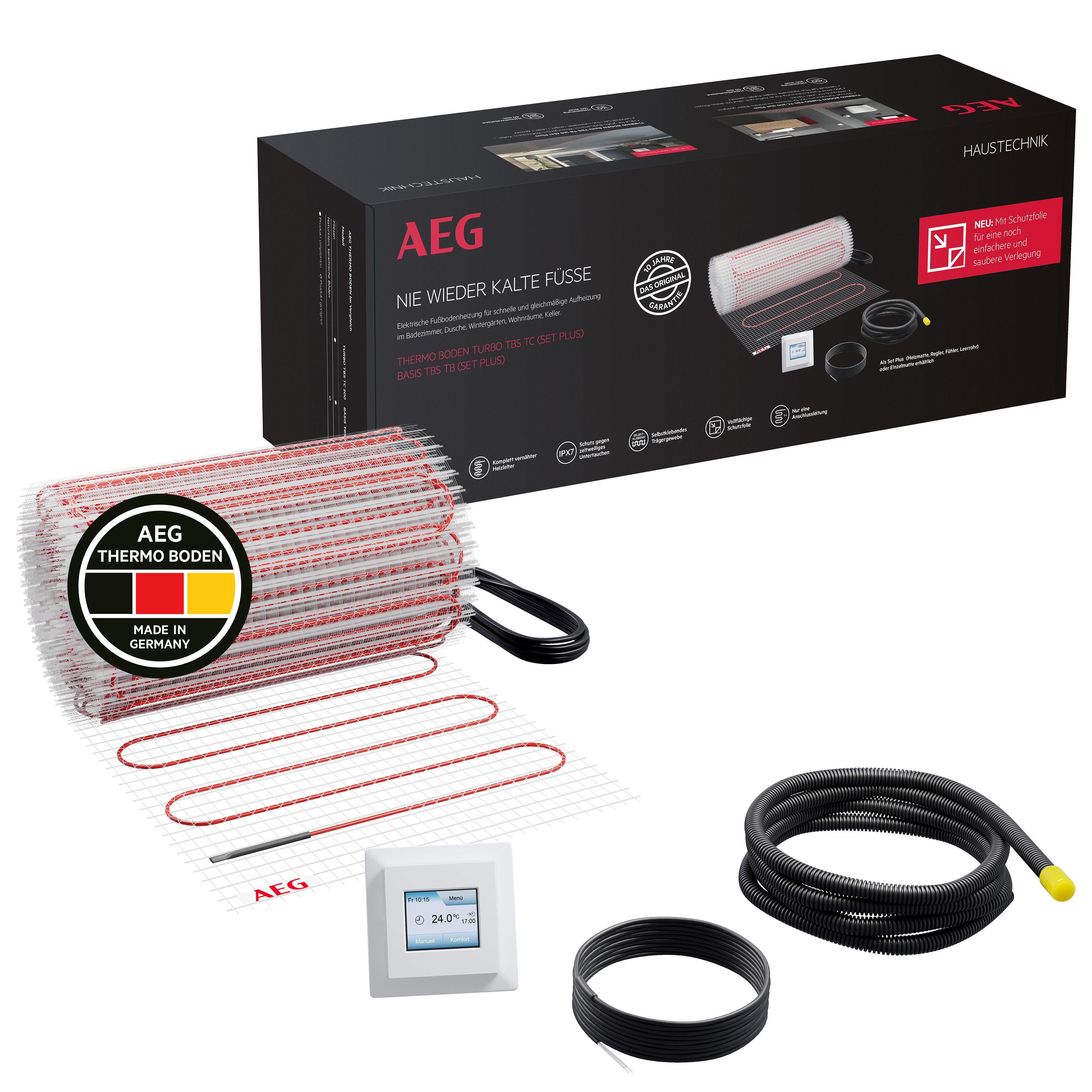 AEG Haustechnik Fußbodenheizung Turbo Thermo Boden »TBS TC 200/1.5 Set Plus«, Elektrische Fußbodenheizung, Komplettset 1,5 m², 200 W/m²