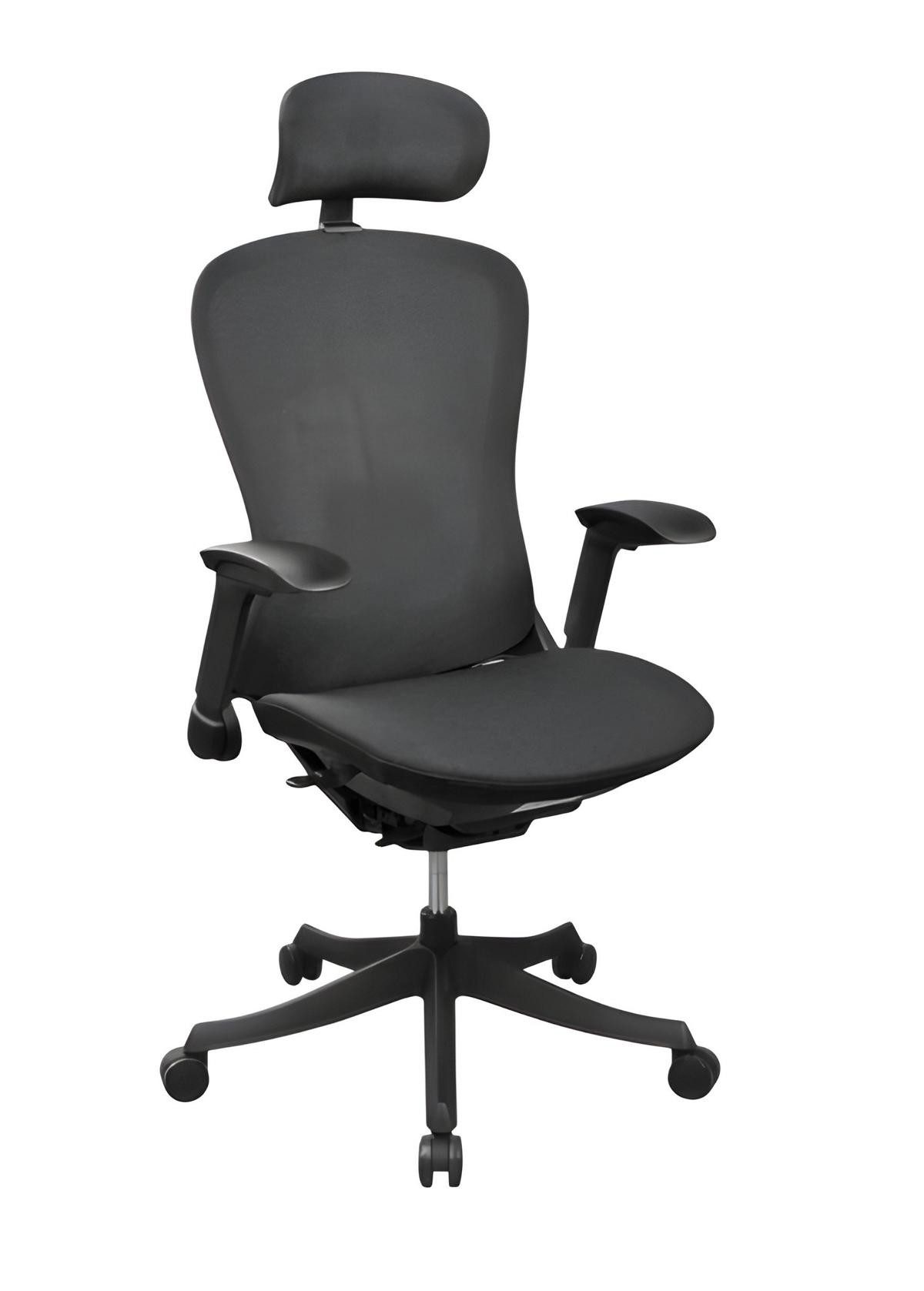 Bürostuhl JVMoebel schwarzer Designer Drehstuhl mit ergonomischer Kopfstütze
