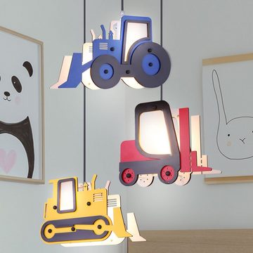 Globo Dekolicht, Leuchtmittel nicht inklusive, LED Kinder Decken Pendellampe Traktor Stapler Hängelampe