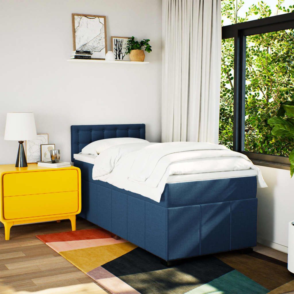 vidaXL Bett Boxspringbett mit Matratze Blau günstig online kaufen