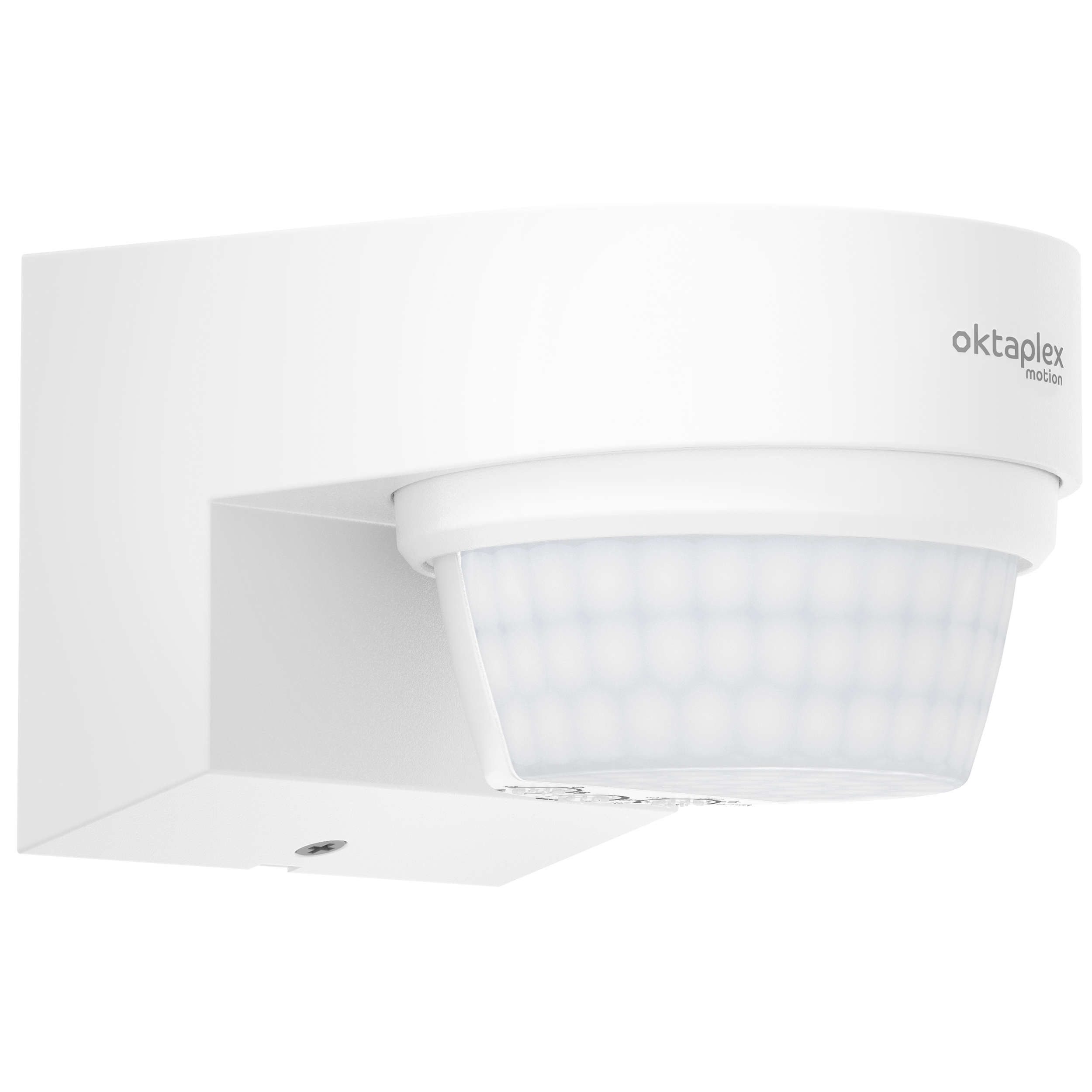 Oktaplex lighting Bewegungsmelder Eva Bewegungsmelder Aussen 14 m 240 Grad Infrarot Wandmontage, IP65 Sensor Aufputz Wand weiß