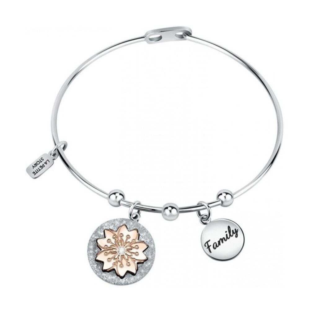 Armband Solid steel bracelet with pendants LPS05ASF24