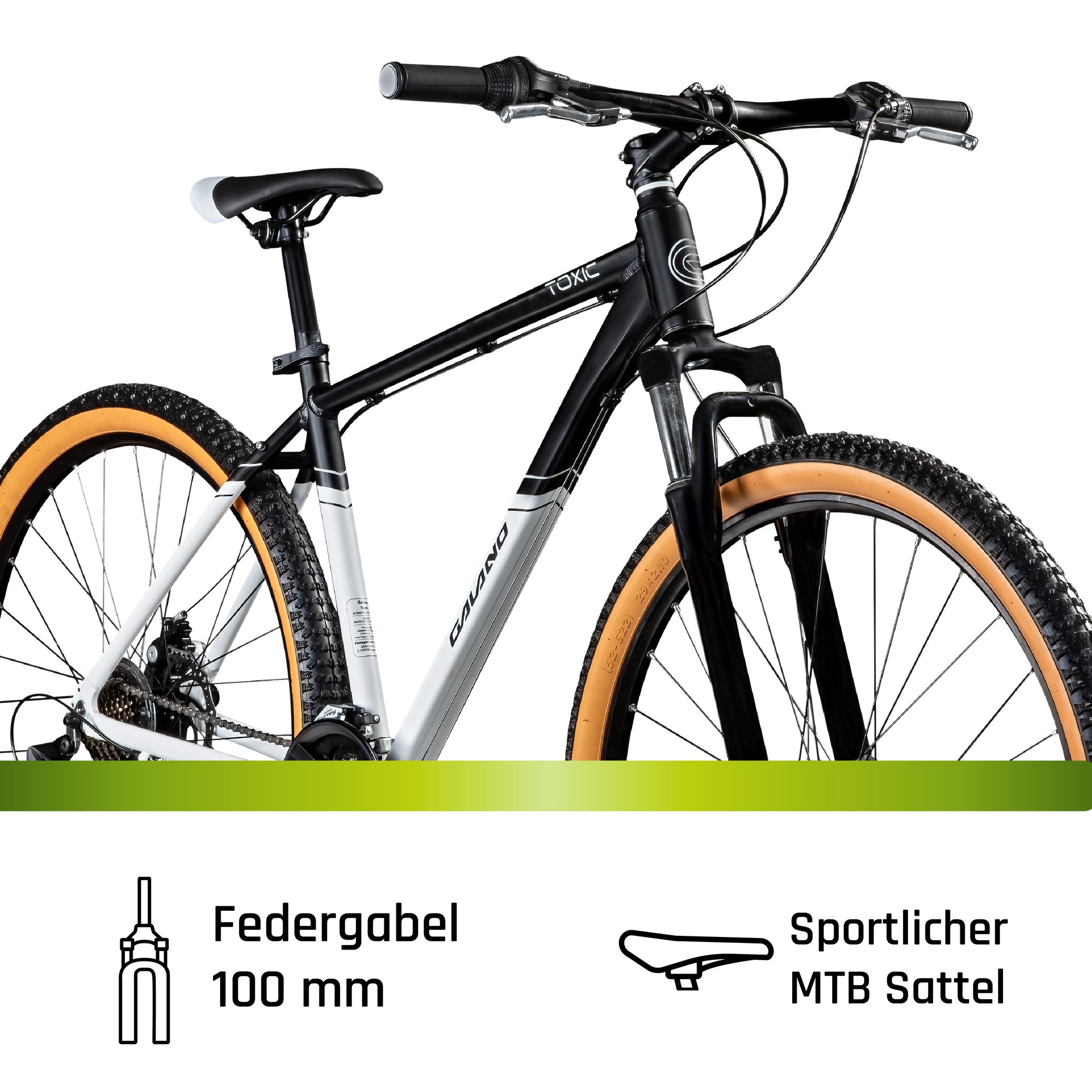 Galano Mountainbike Toxic 29", 21 Gang, Kettenschaltung, Mountainbike Hardtail 29 Zoll MTB Fahrrad