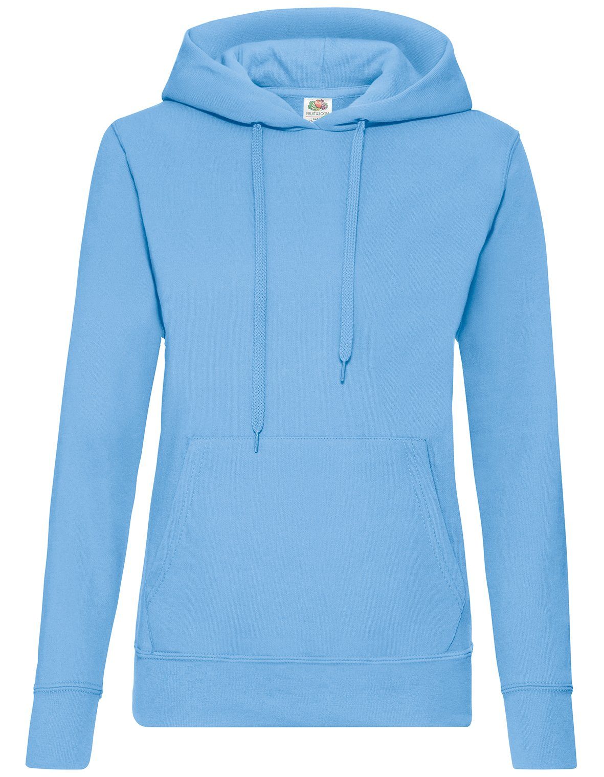 of Kapuzensweatshirt the Fruit Loom pastellblau Classic Sweat Hooded Lady-Fit