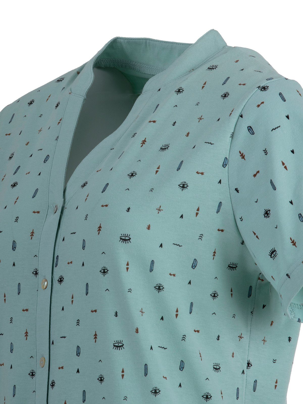 zeitlos Nachthemd Nachthemd Kurzarm - Auge