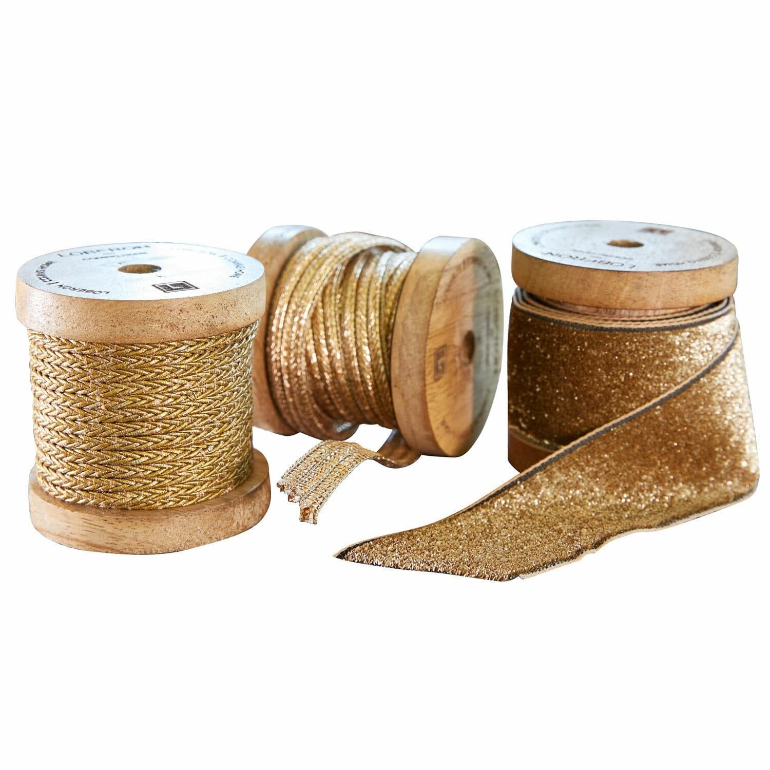 Mirabeau Geschenkband Band 3er Set Tamsworth gold