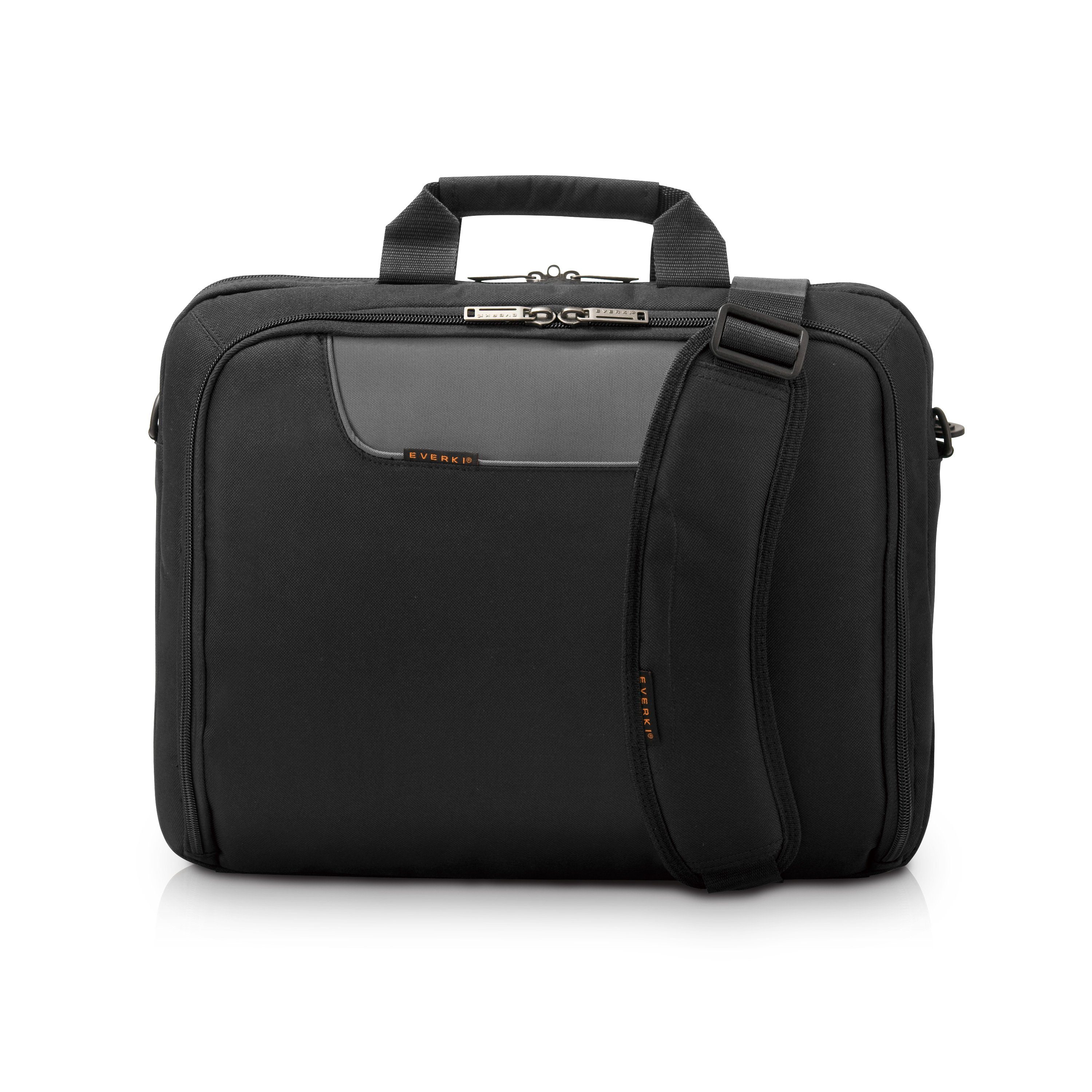 Everki Laptoptasche Advance Notebook Tasche (20 l, Viele Fächer), Business Laptop Aktentasche / Ergonomischer Schultergurt / Schwarz