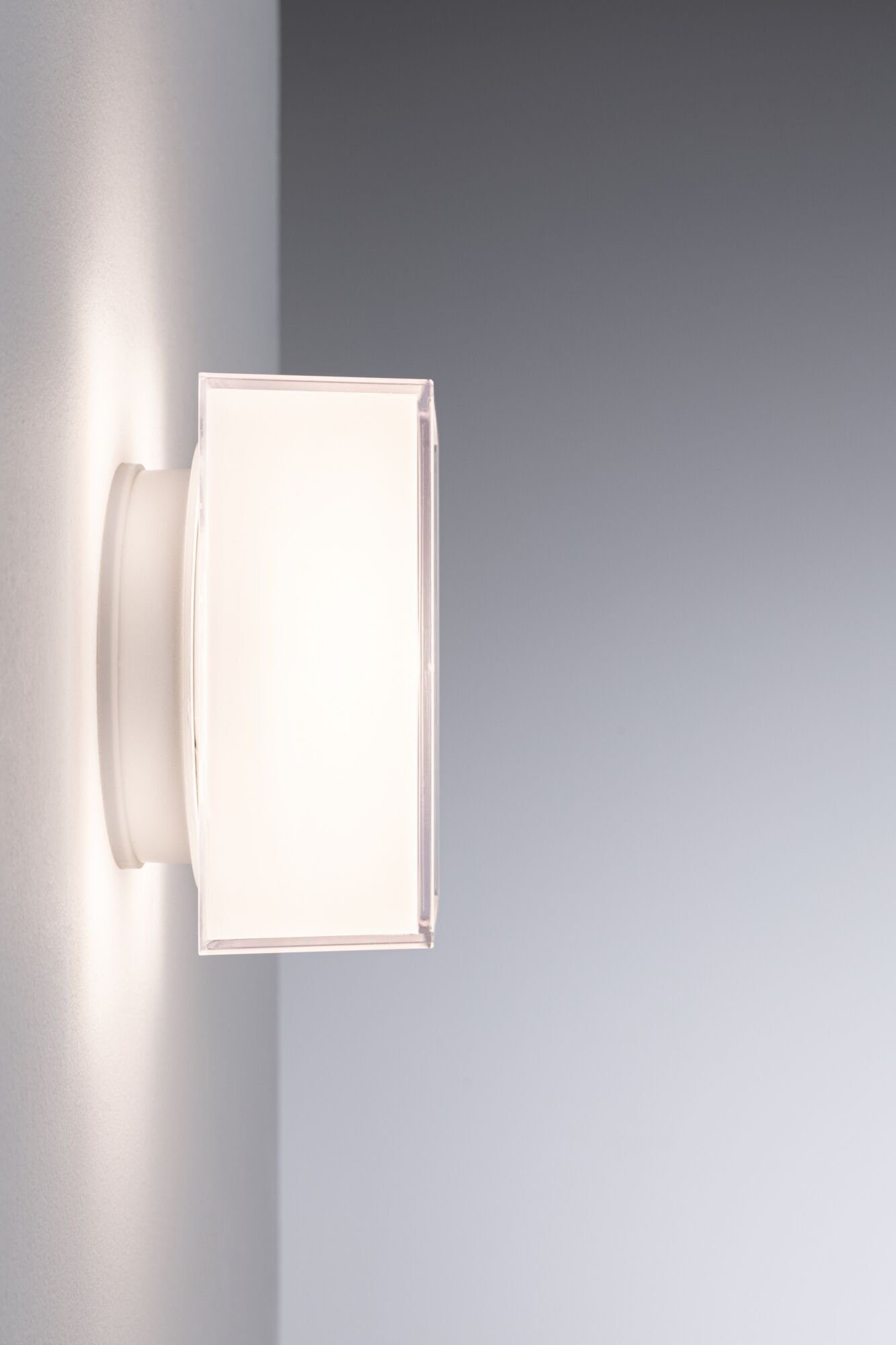 Paulmann LED Deckenleuchte Selection IP44 3000K Maro integriert, Bathroom 155x155mm 1x6,8W fest Warmweiß Kunststoff, LED Weiß