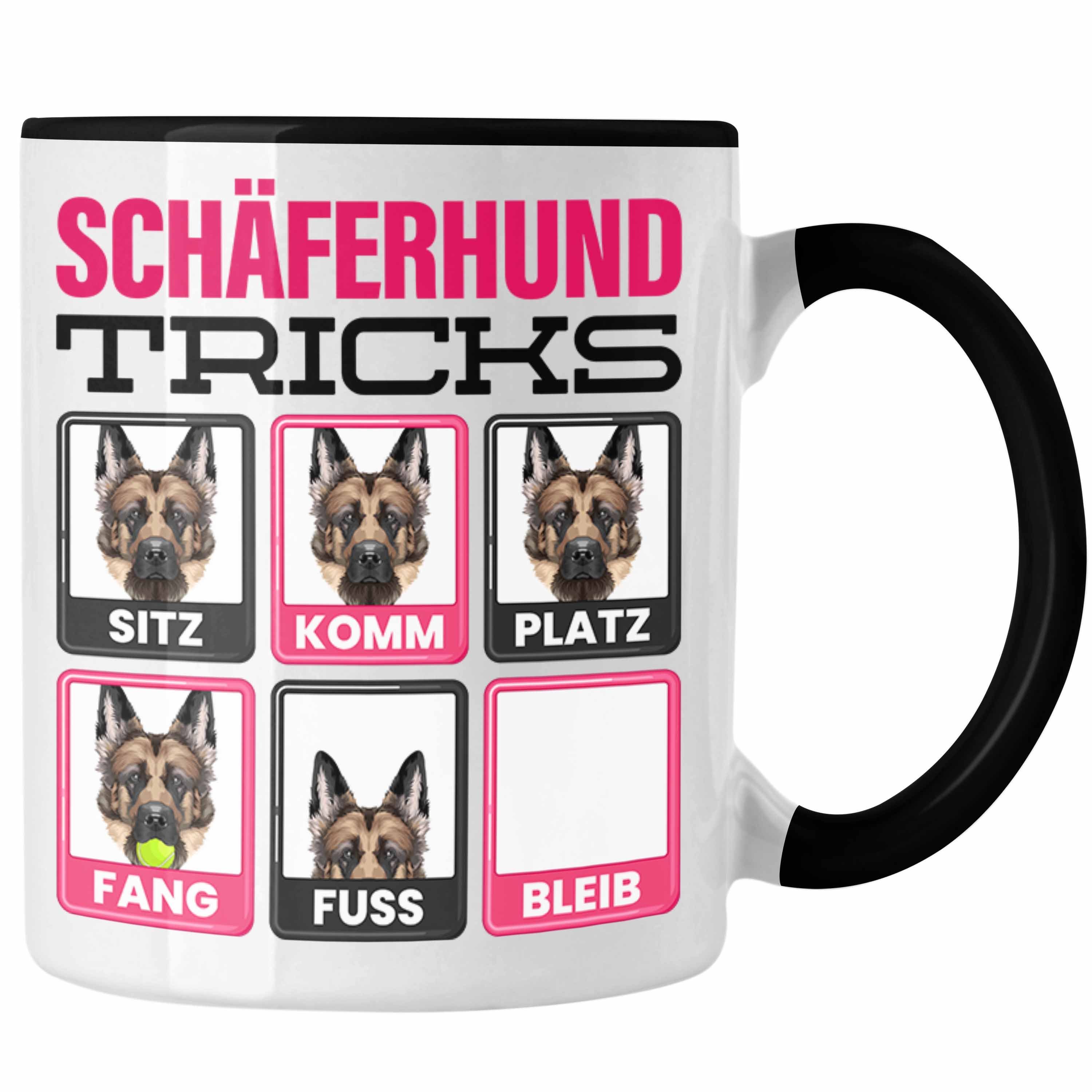 Trendation Lustiger Schäf Spruch Tasse Geschenkidee Tasse Besitzer Schäferhund Schwarz Geschenk