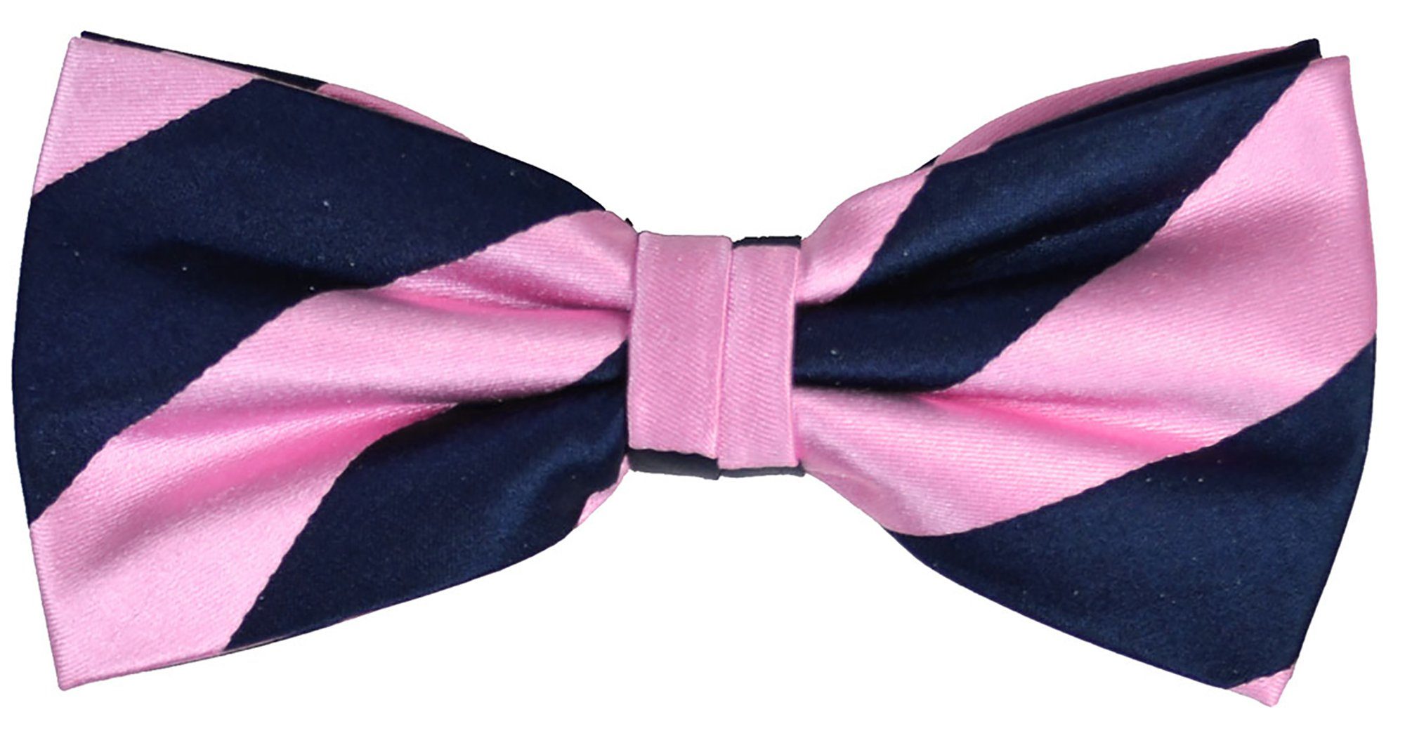 Paul Malone Fliege Herren Schleife modern elegant blau rosa gestreift Fliege-453 (mit Karton), pink dunkelblau