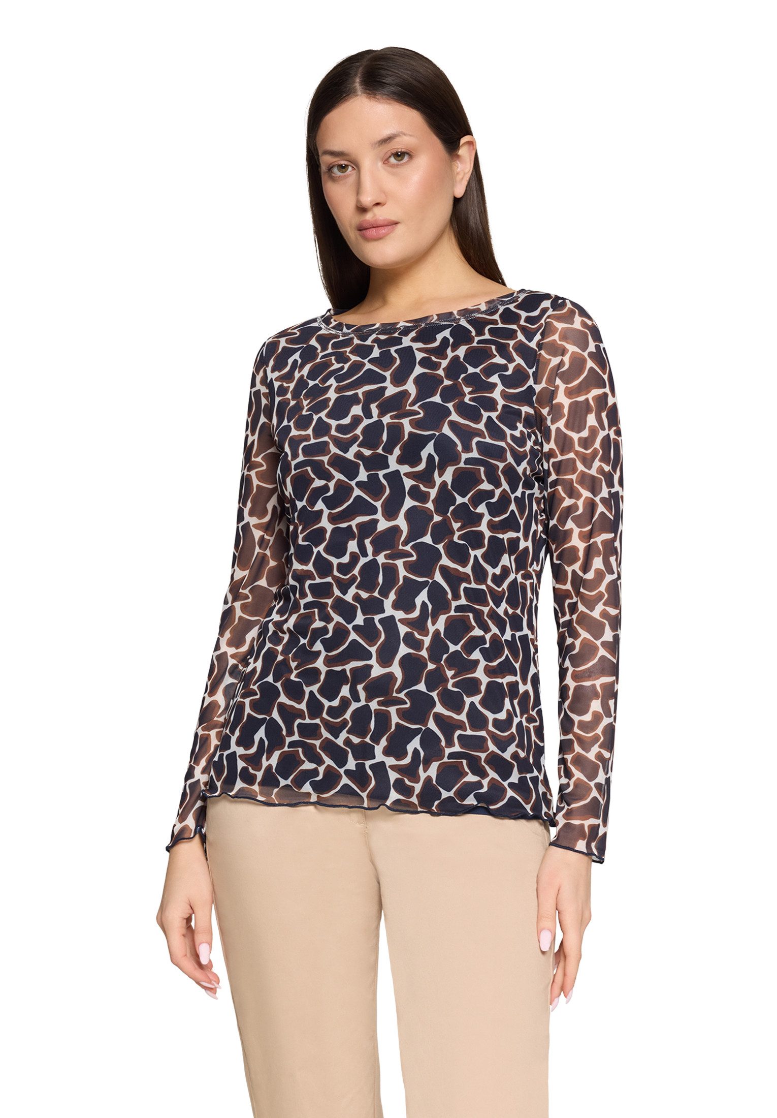 Kurzarmshirt Damen mit Animalprint