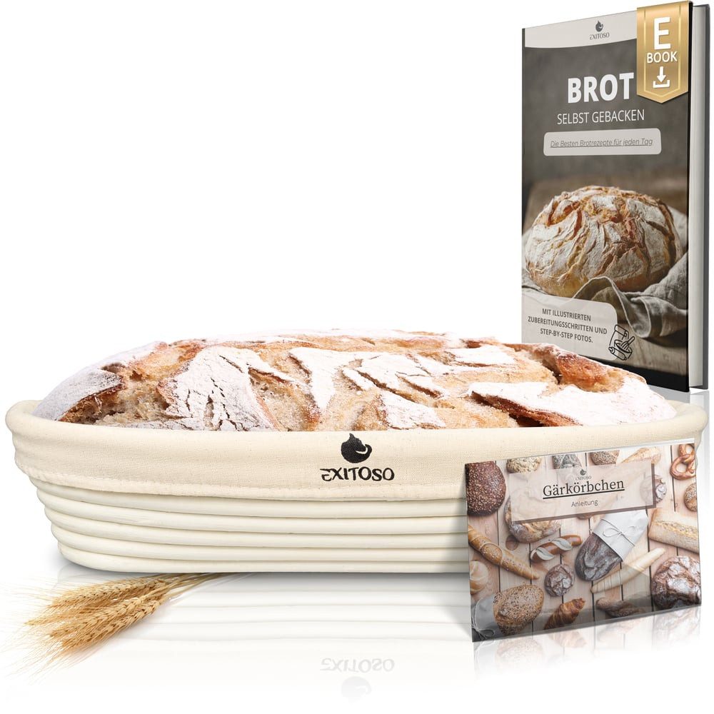 Exitoso Gärkorb Oval, einfach frisches Brot backen - nachhaltig gesund