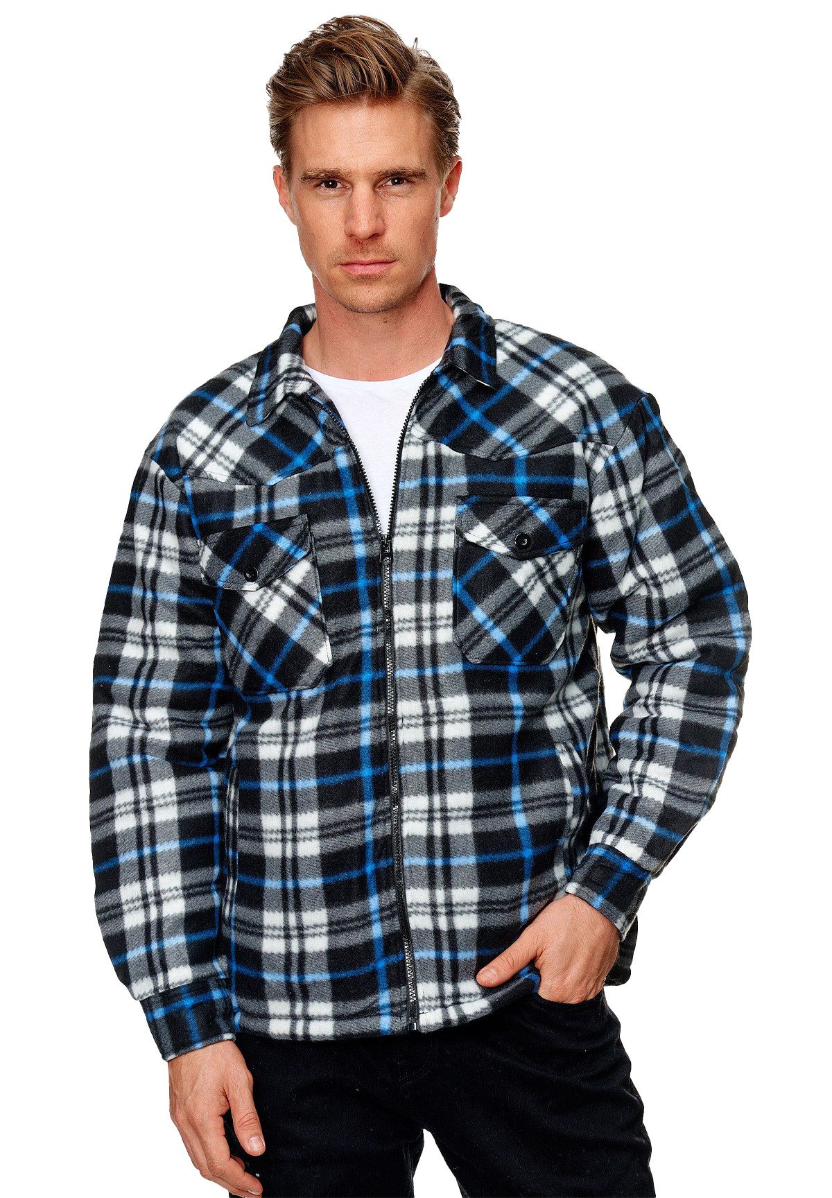 Egomaxx Blouson Fleece Holzfäller Kariert Gefüttert günstig online kaufen