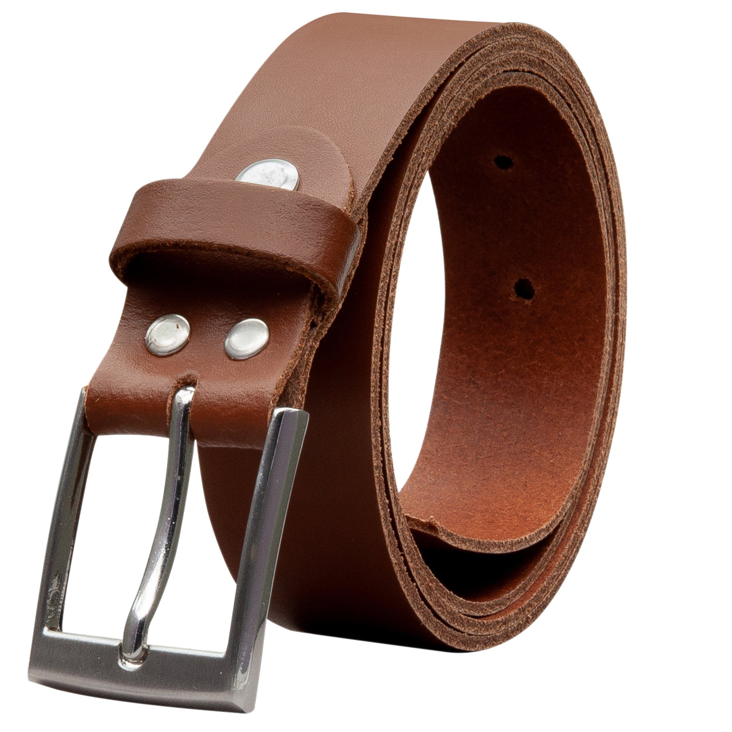 COLOGNEBELT Ledergürtel OM39-SL-Hellbraun MADE IN GERMANY, Hellbraun Kürzbar, 100 % Echtleder, Unisex