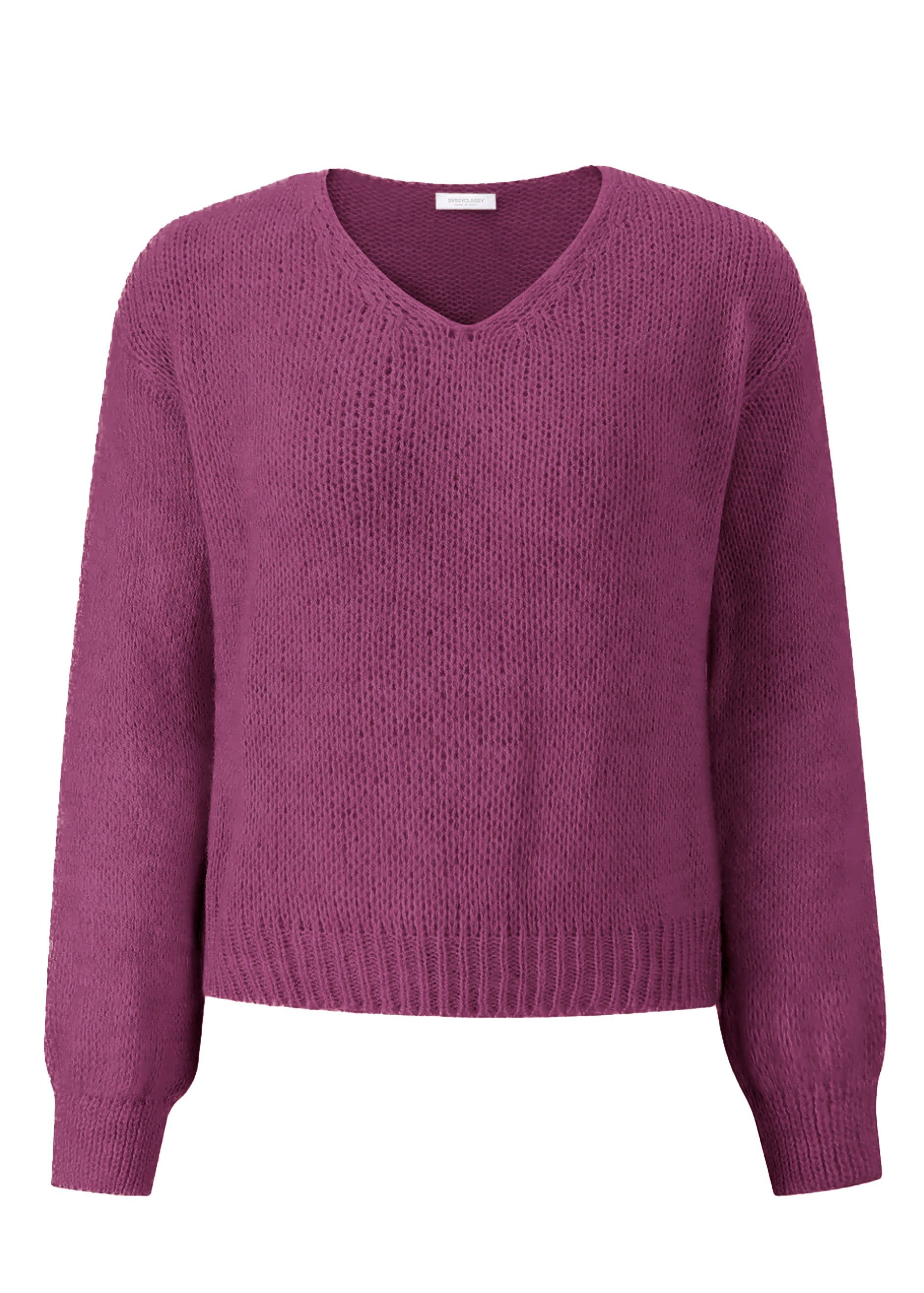 SASSYCLASSY Strickpullover Pullover mit V-Ausschnitt für günstig online kaufen