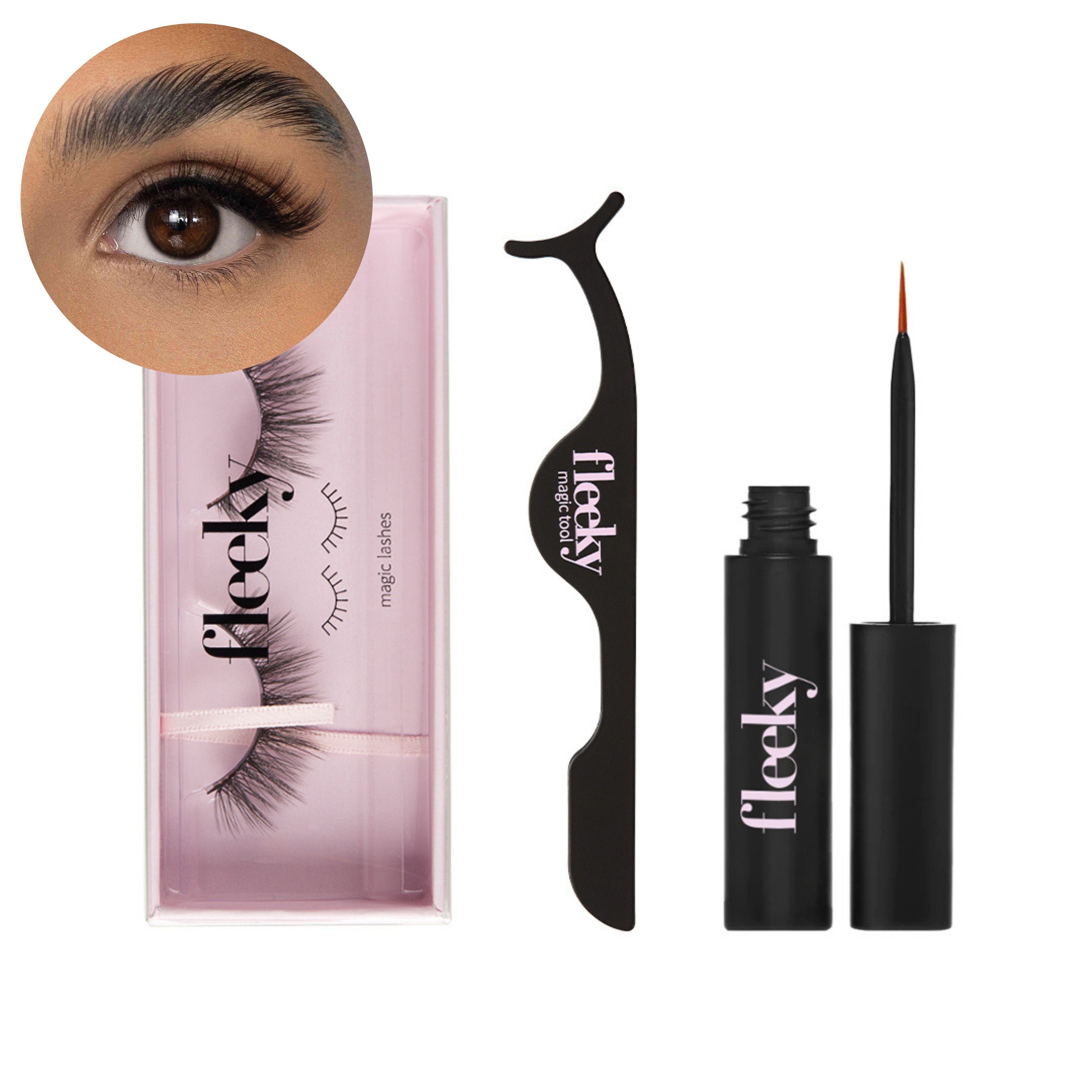 fleeky Bandwimpern fleeky Magic Lashes Babe - Vegane & tierversuchfreie fake Lashes für deinen perfekten Augenaufschlag on fleek, künstliche Wimpern zum Kleben aus Synthetikhaar