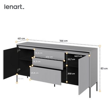 yourhouse24 Kommode TREND TR-01 mit dekorative Fräsungen und Soft-Close-Funktion