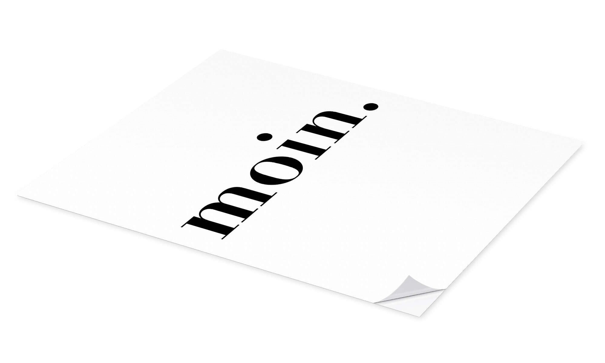 Posterlounge Poster Typobox, Moin, Badezimmer Skandinavisch günstig online kaufen