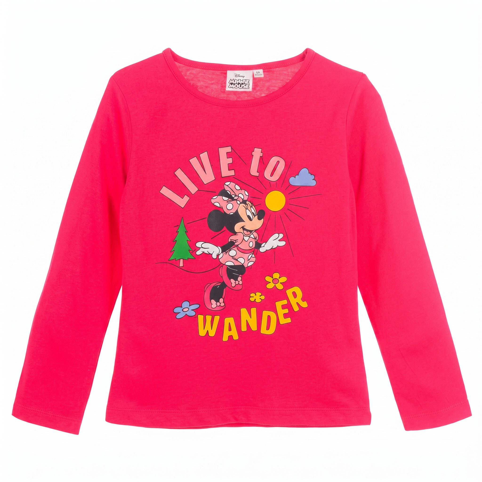 Disney Print-Shirt Disney Minnie Maus Kinder Mädchen Langarmshirt Shirt Gr. 98-128