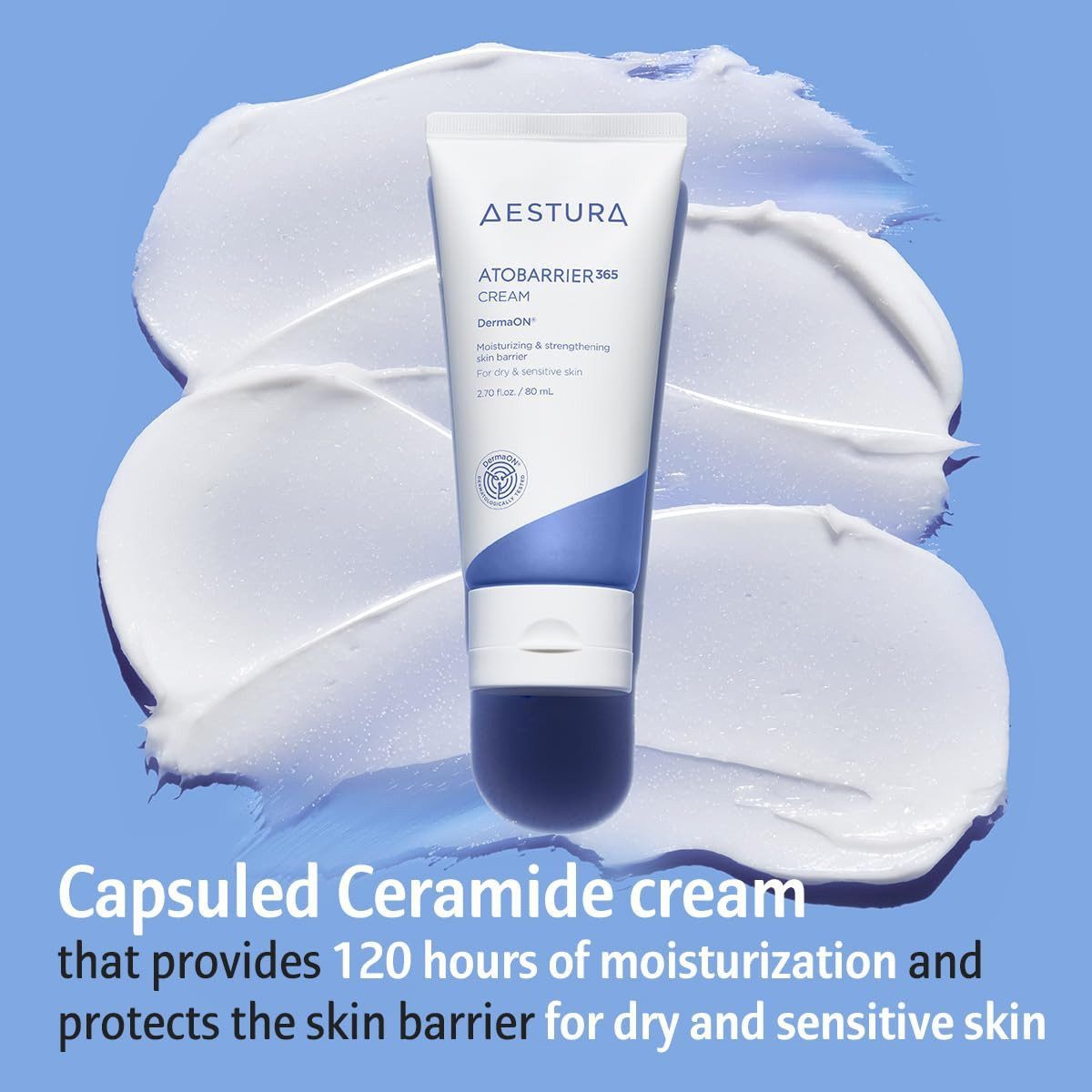 AESTURA Feuchtigkeitscreme Atobarrier 365 Cream 80ml – Feuchtigkeitsspendende Gesichtscreme mit mit Ceramiden, Squalan und Cholesterin zur Stärkung, der Hautbar – Bild 2 von 5