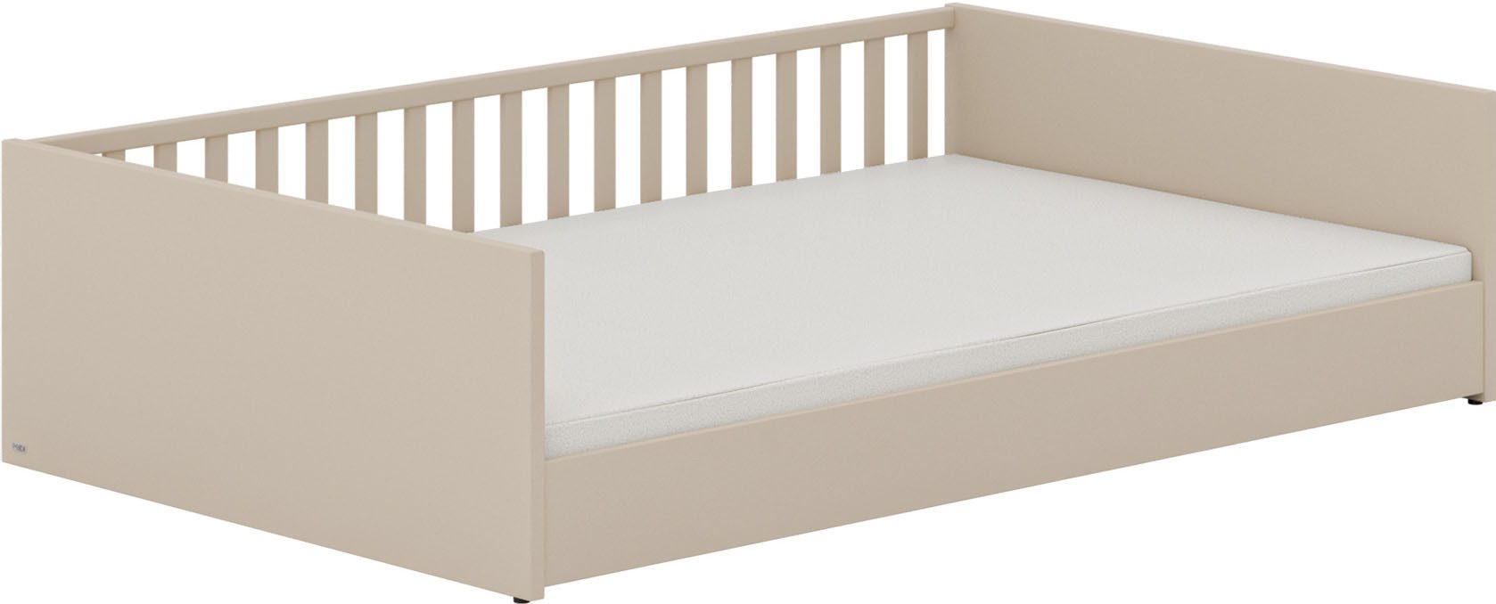 PAIDI Kinderbett LITTLE FLO, vom Baby bis zum Teeni, in mehreren Farben und Breiten (Breite/Länge: 90x200cm + 120X200cm +140x200cm), umbaubar zum Kinder- oder Jugendbett, Bodenbett auch als Sofa nutzbar
