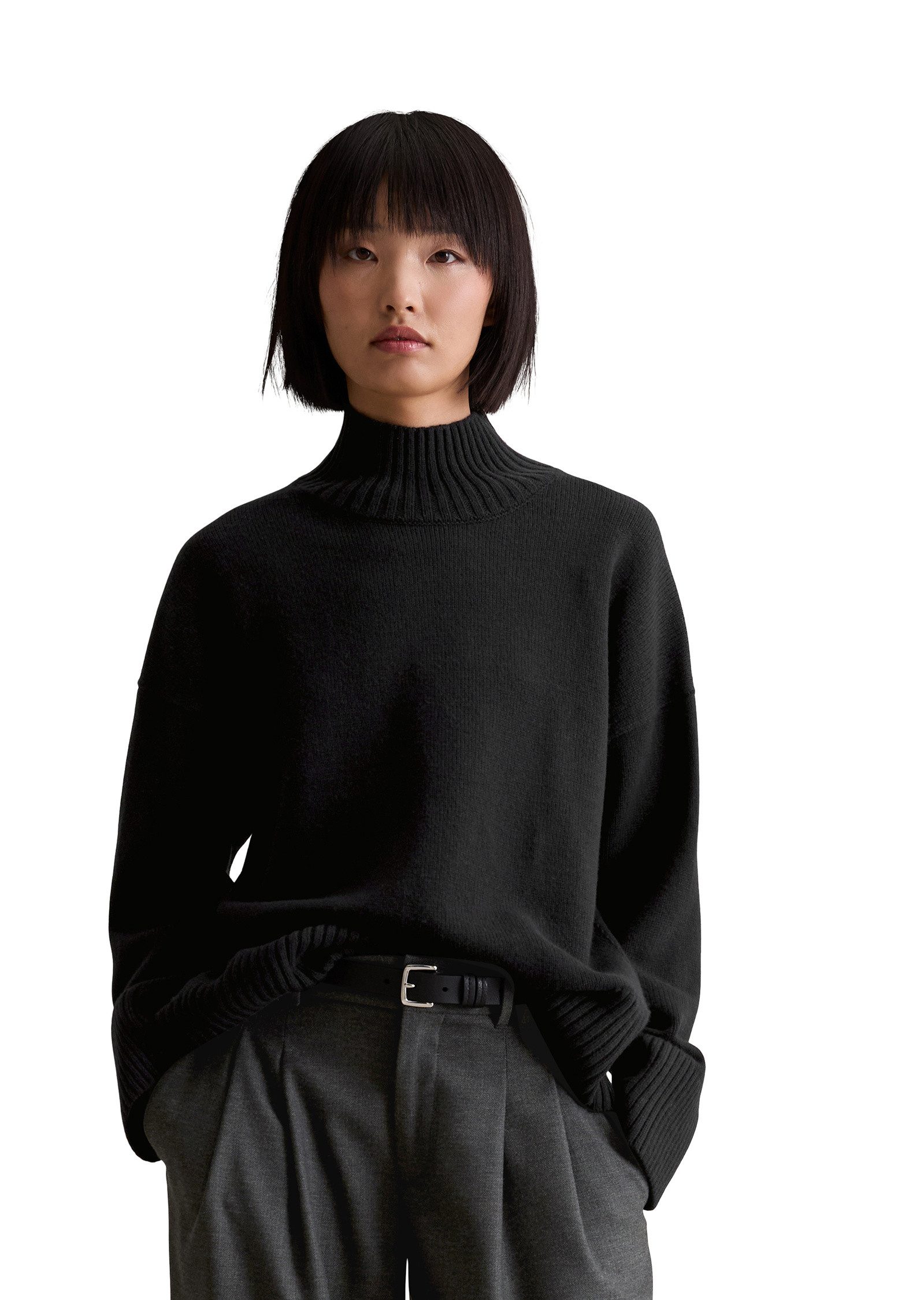 Marc O'Polo DENIM Stehkragenpullover aus softem Wolle-Mix