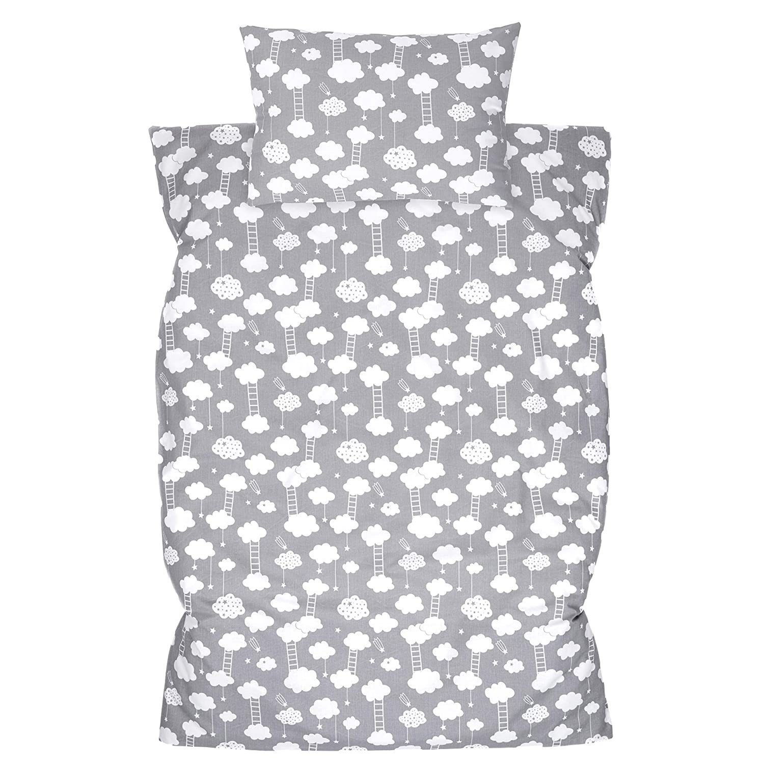 Amilian Bettwäsche Bettbezug 100 x 135 cm, Kopfkissenbezug 40 x 60 cm, 2 teilig, 100% Baumwolle
