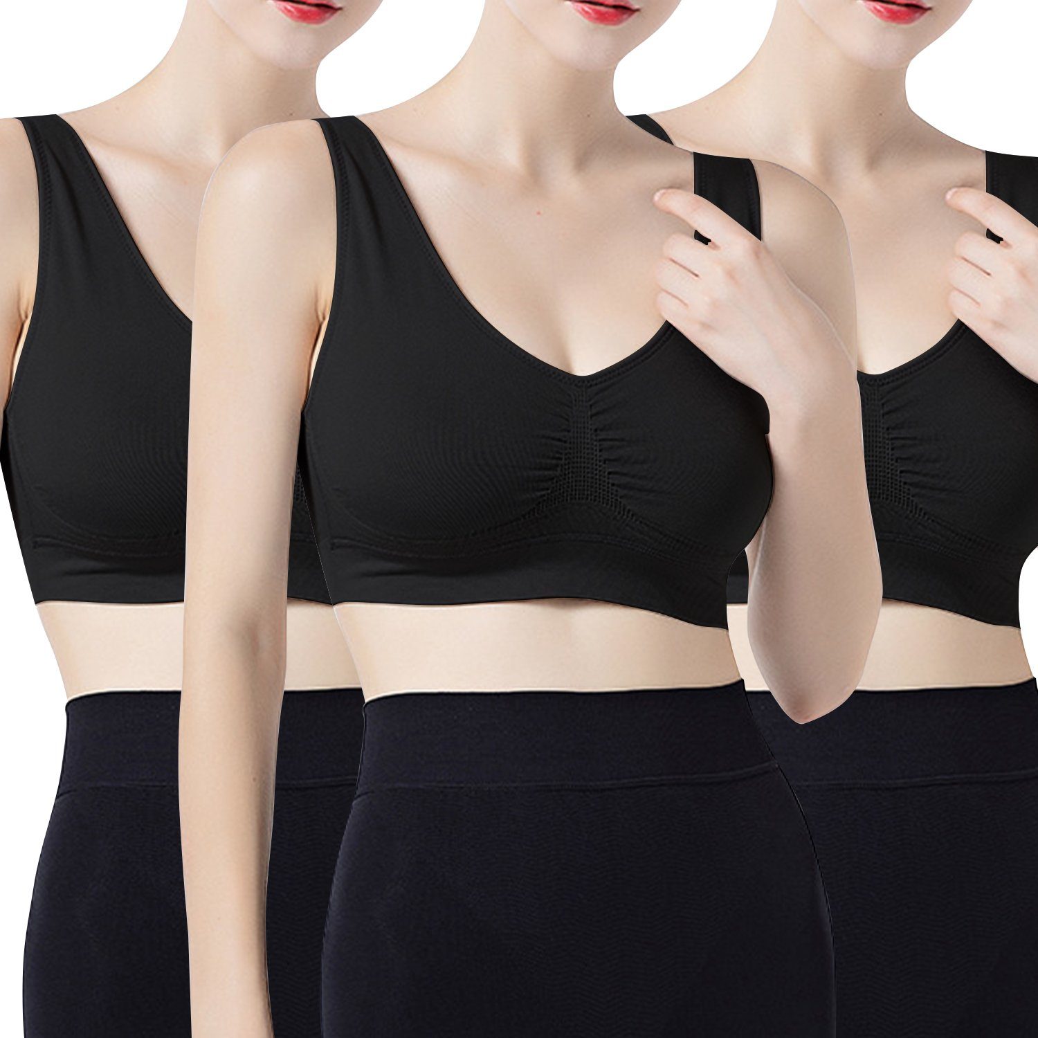Libella Set: Soft-BH 3717-3747 (3er-Pack) Bügelloser Bustier Komfort-BH