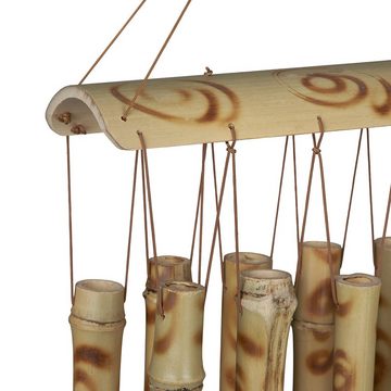 relaxdays Windspiel Bambus Windspiel mit 10 Röhrchen