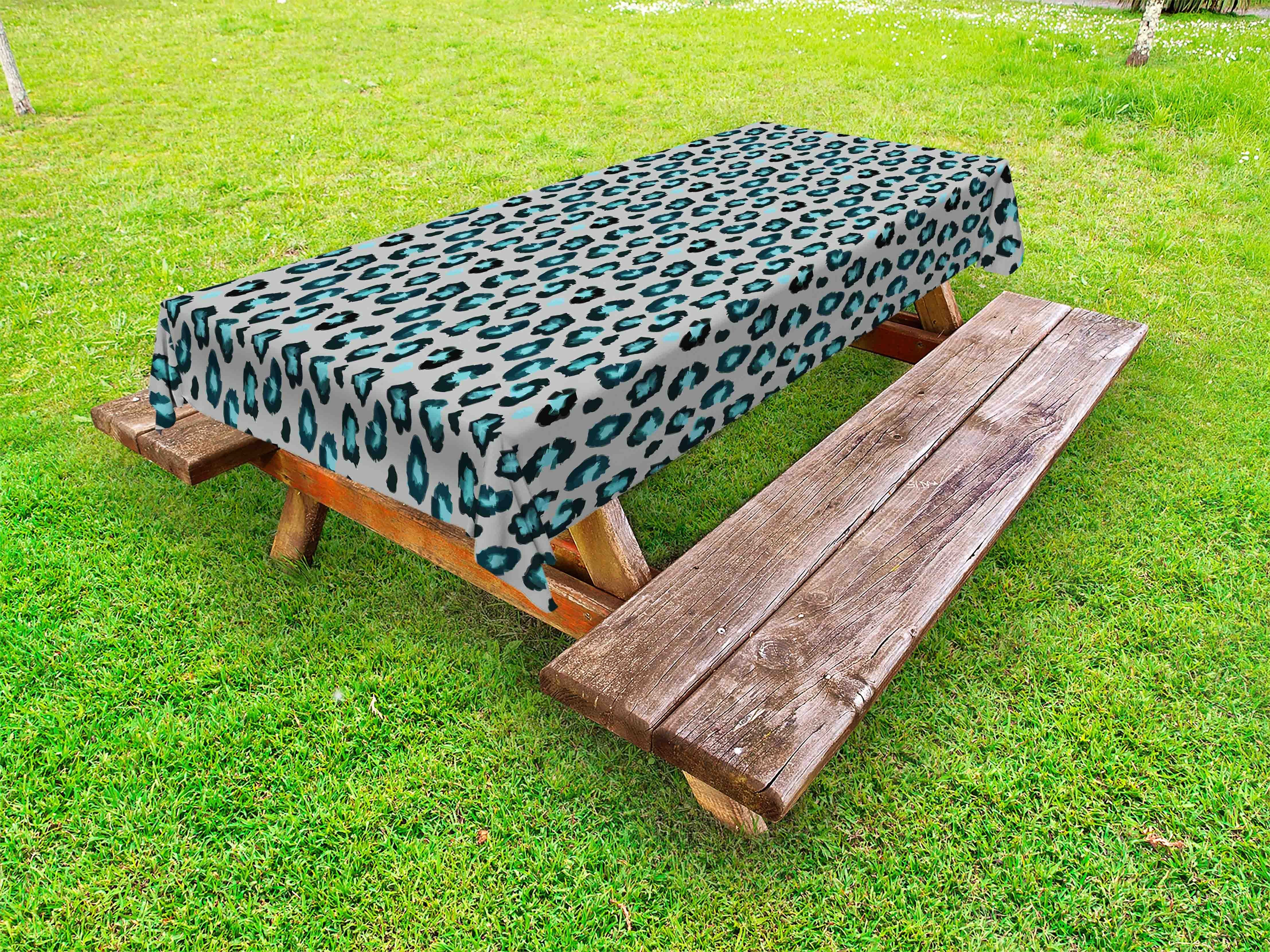 Verunstaltungen Picknick-Tischdecke, Tischdecke Abakuhaus Leopard waschbare Stain dekorative Motive Wie