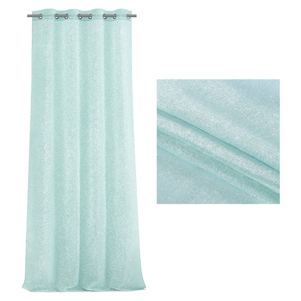 AmeliaHome Gardine Gardine Lumina mit Ösen Aufhängung 140x250 cm Hellblau Ö günstig online kaufen