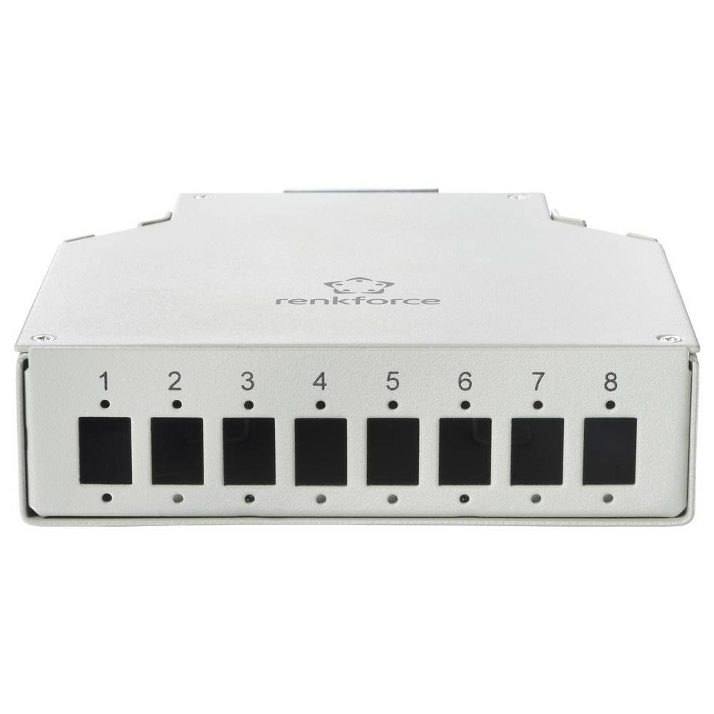 Renkforce RF-7187896 Hutschienen-Adapter 8 Port Unbestückt Netzwerk-Patch-Panel