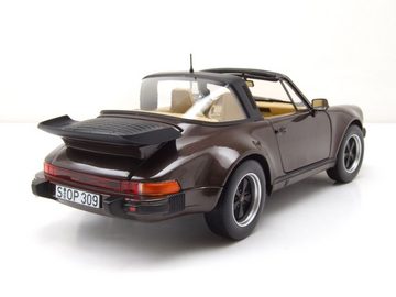 Norev Modellauto Porsche 911 Turbo Targa 1987 braun metallic Modellauto 1:18 Norev, Maßstab 1:18