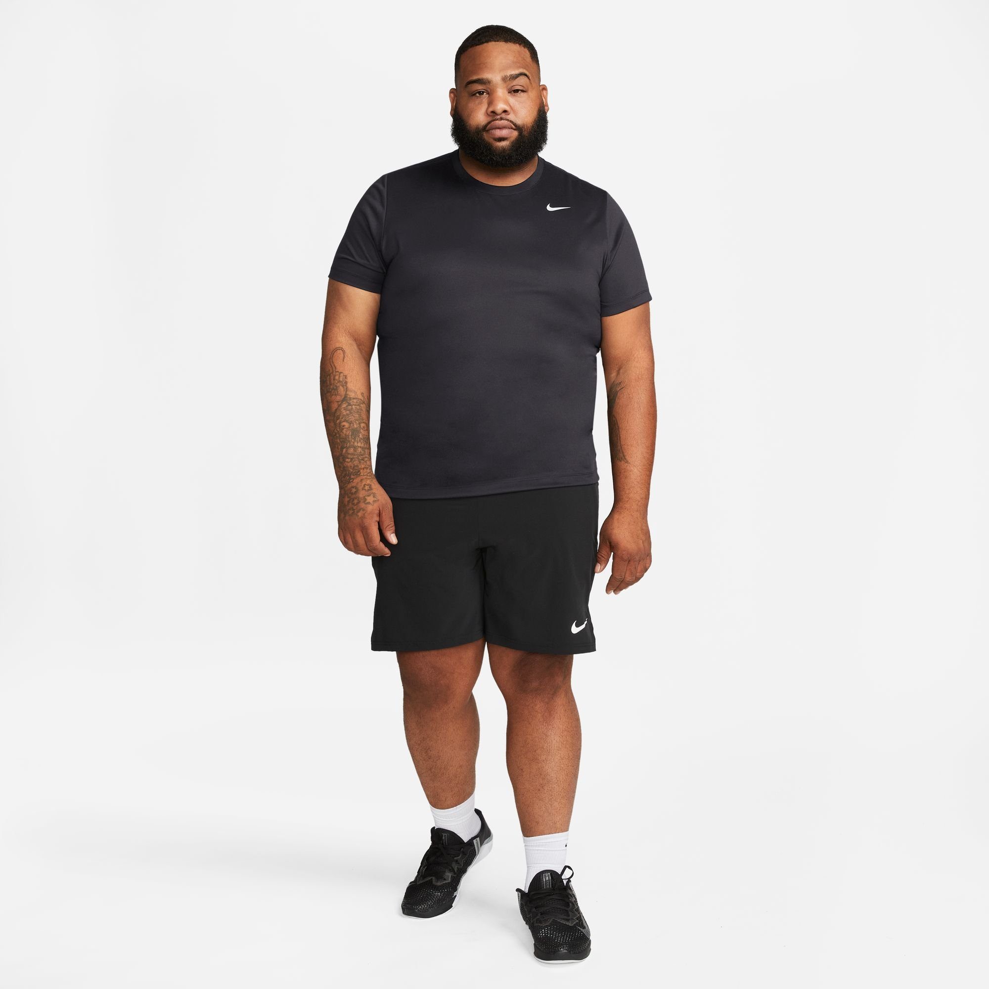 Nike Trainingsshirt BLACK/MATTE LEGEND SILVER FITNESS MEN'S T-SHIRT DRI-FIT