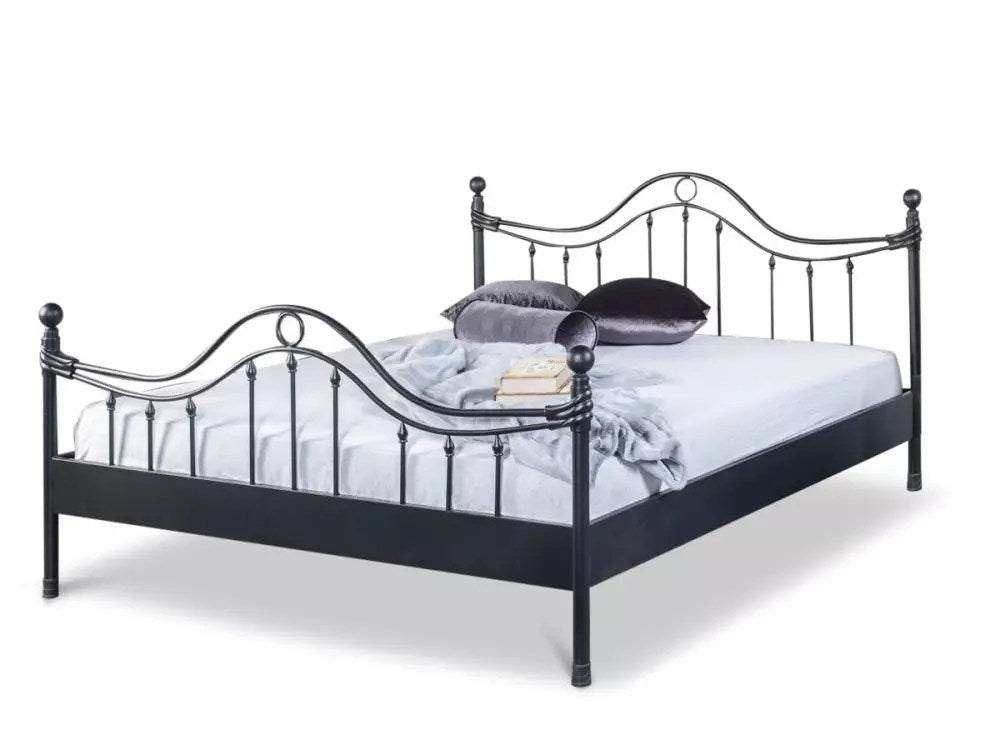BedBox Metallbett, Metallbett mit dekorativem Kopf- und Fußteil