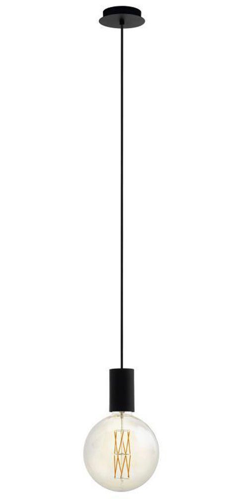 EGLO Hängeleuchte POZUETA Schnurpendel, Pendelllampe, schwarz, Stahl, Essti günstig online kaufen