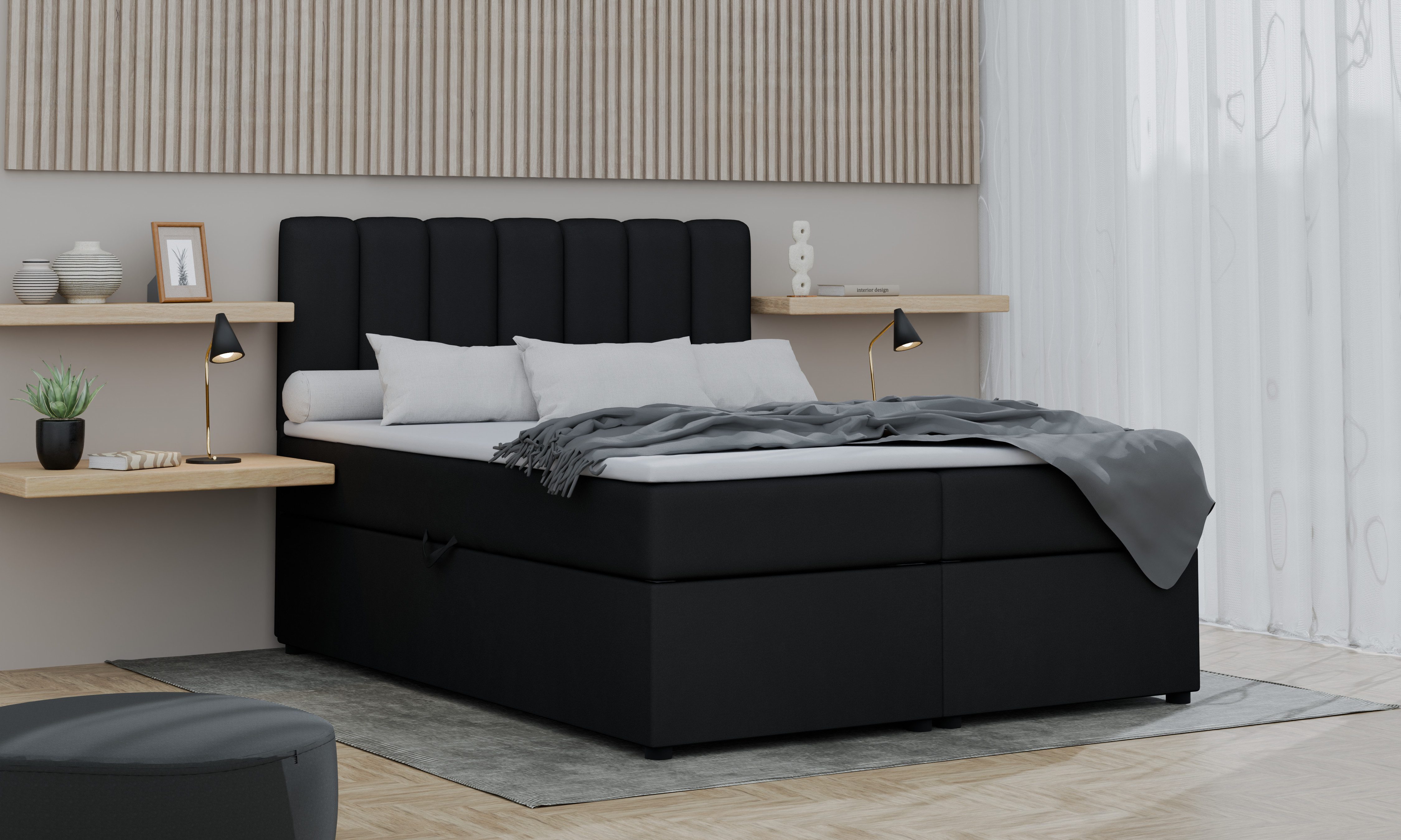 Deine Möbel 24 Boxspringbett VIKA Komplettbett günstig online kaufen