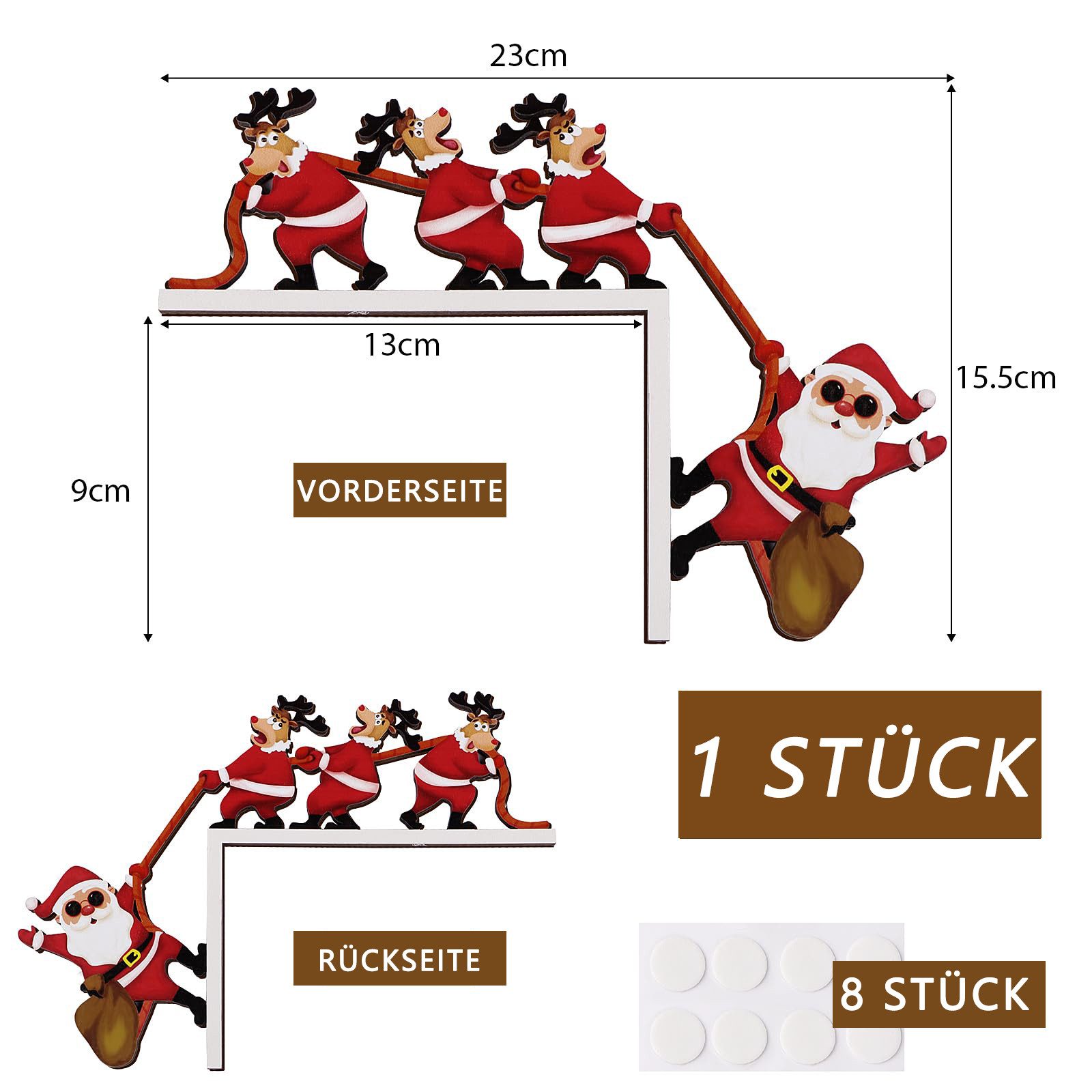 FOUORTUNATE-BEE Weihnachtsmann Türrahmen Weihnachtsdeko (mit Klebeband Weih günstig online kaufen