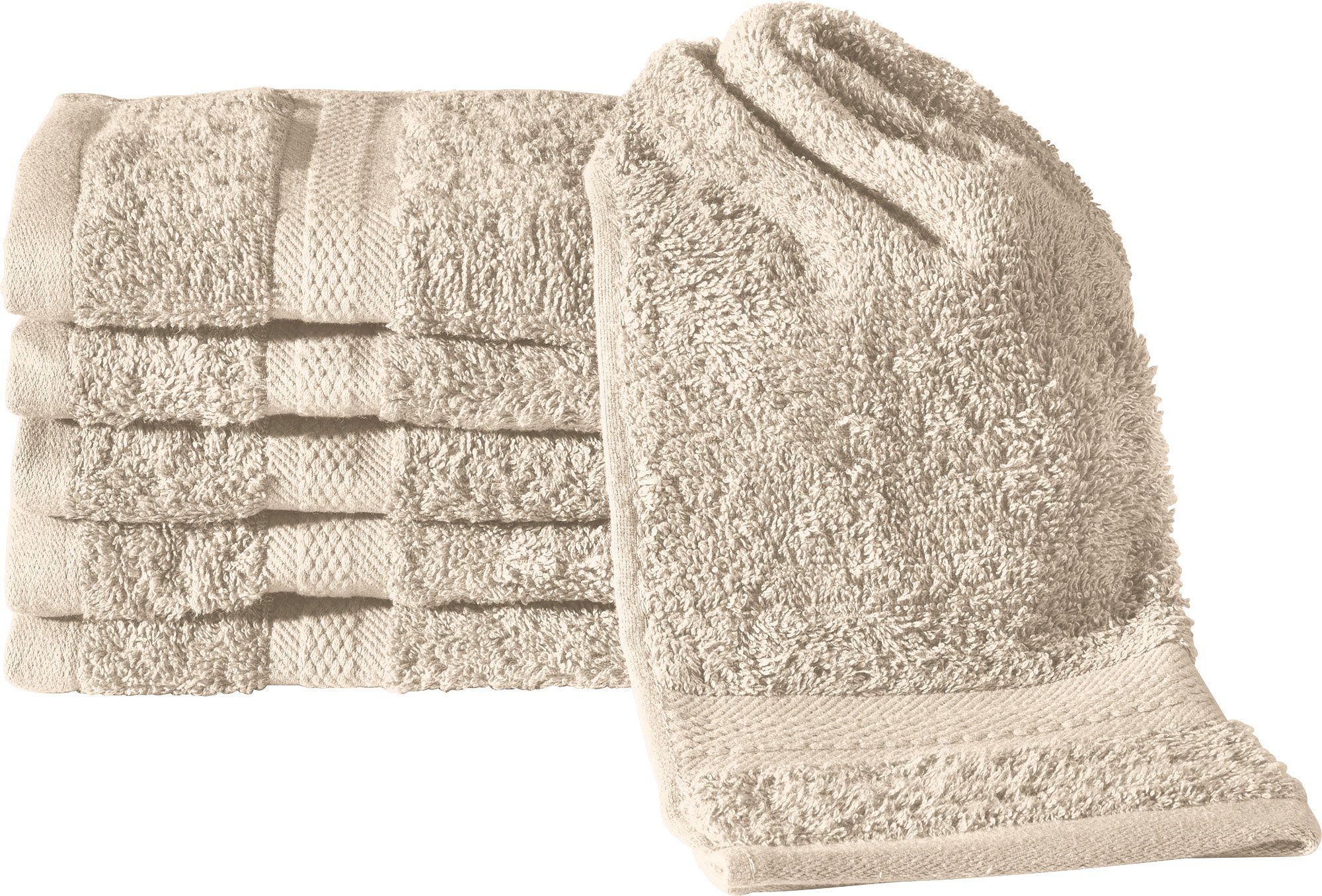 REDBEST Gästehandtuch Gästetuch "Chicago" 6er-Pack, Frottier, Walk-Frottier Uni