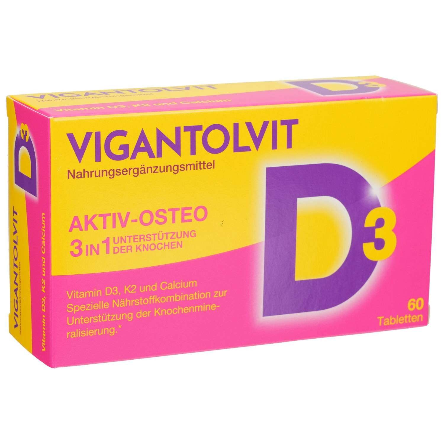 Vigantolvit VIGANTOLVIT Vitamin D3 K2 Calcium Filmtabletten 60St. Filmtablette