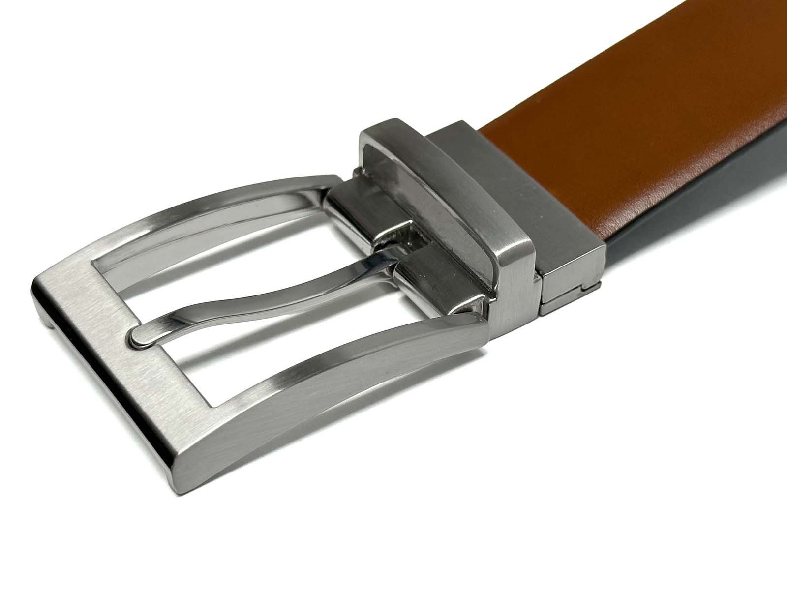 LLOYD Men’s Belts Ledergürtel Wendegürtel 35 mm lässt sich durch Wenden des Streifens in 2 Farben nutzen – Bild 5 von 5