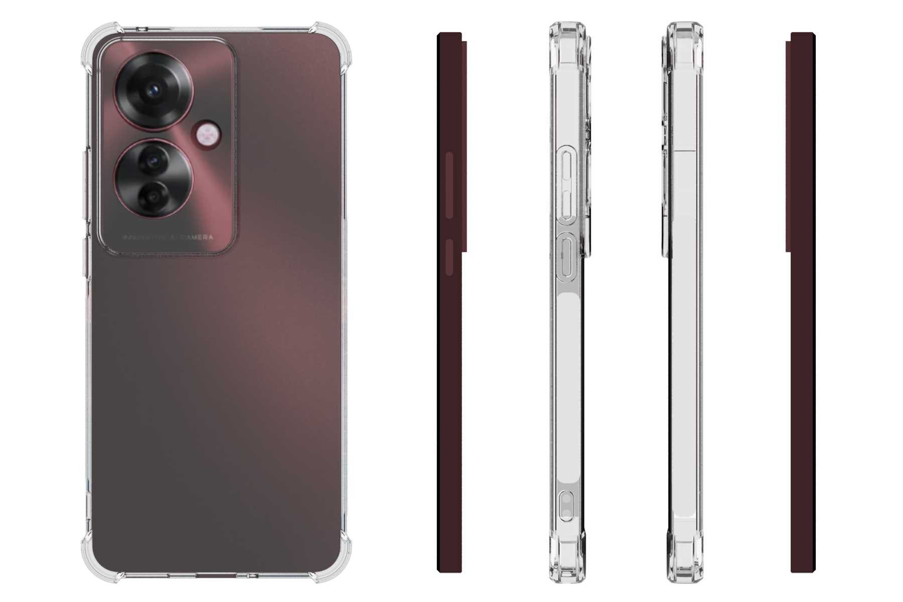 mtb more energy Smartphone-Hülle Clear Armor Case für Oppo Reno11 F 5G, Transparente TPU Schutzhülle Case Backcover mit Anti-Shock Verstärkung