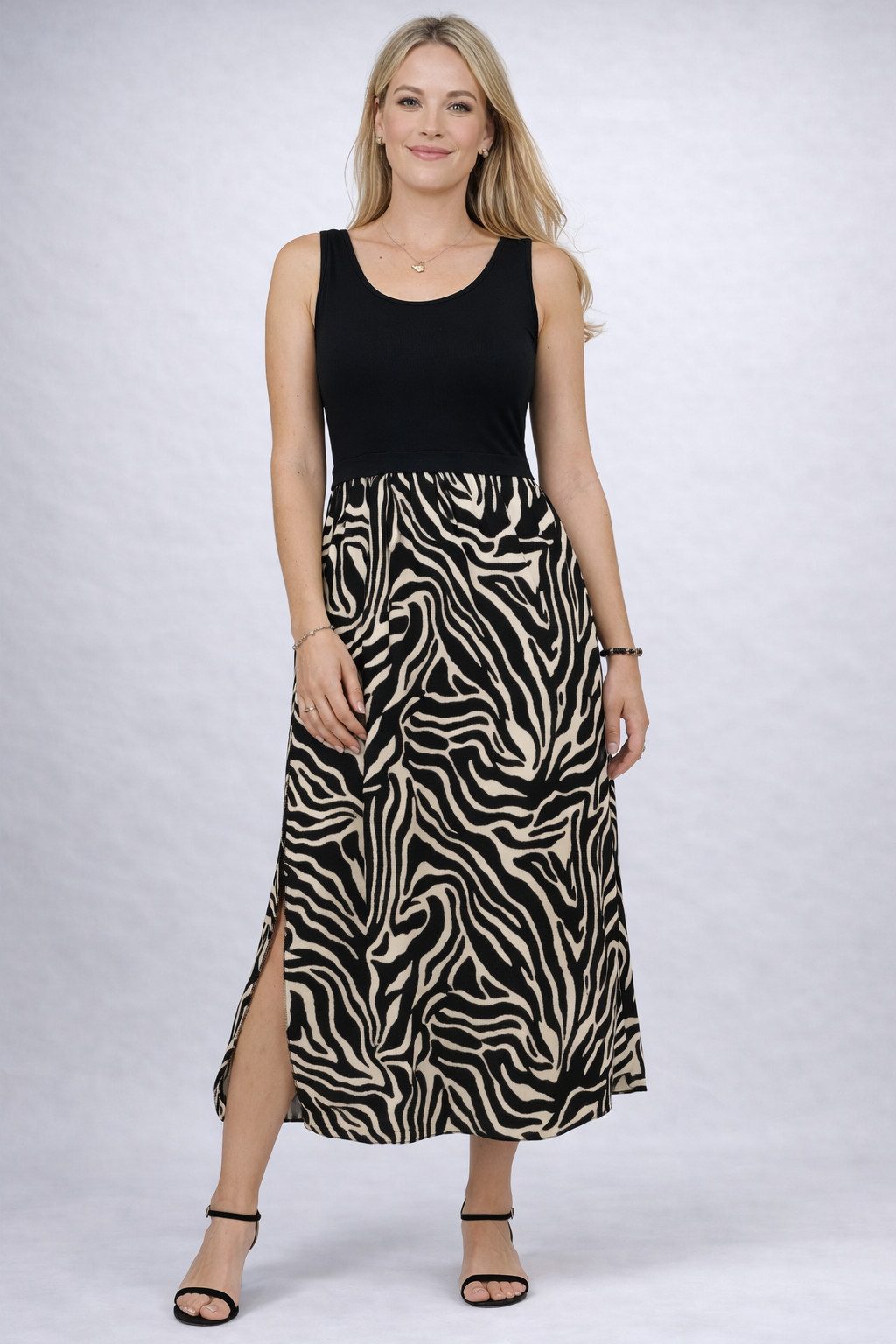 ITALY VIBES Sommerkleid - Kleid mit modischem Print - Maxikleid für Damen - ITALY VIBES ONE SIZE - passend für Größen XS - M