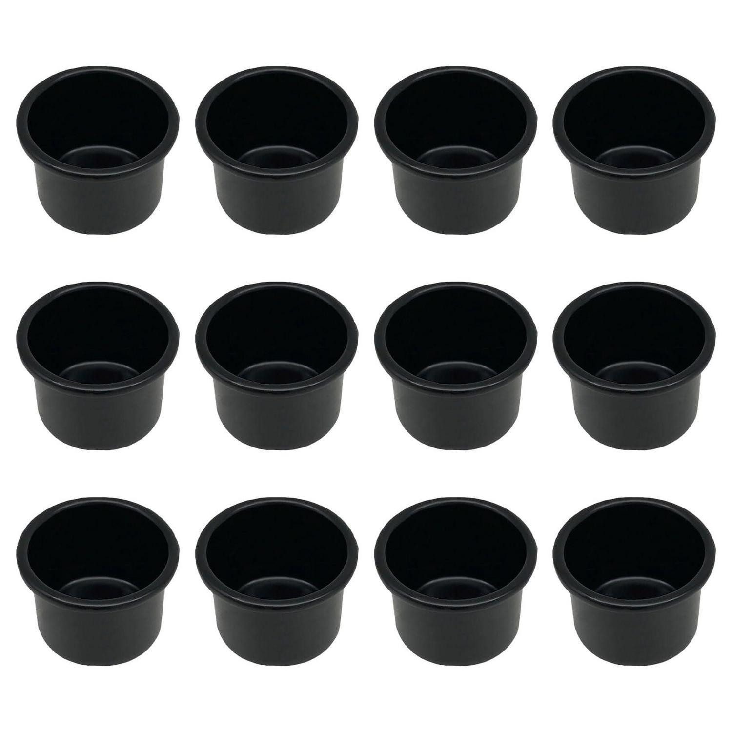 LuxusKollektion Kerzentülle 12 Kerzenhalter Stabkerze Aluminium Schwarz (12 St)